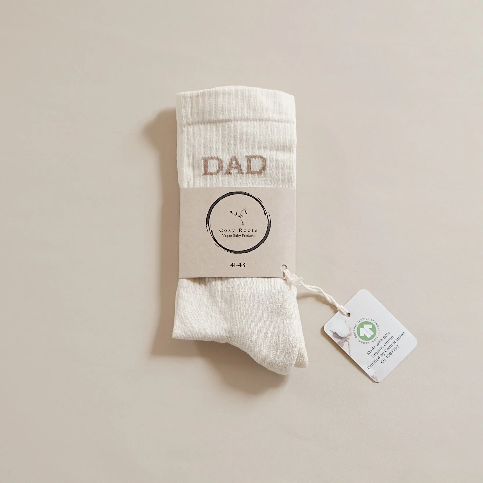 Organic Socks - DAD - Sand - Image 5