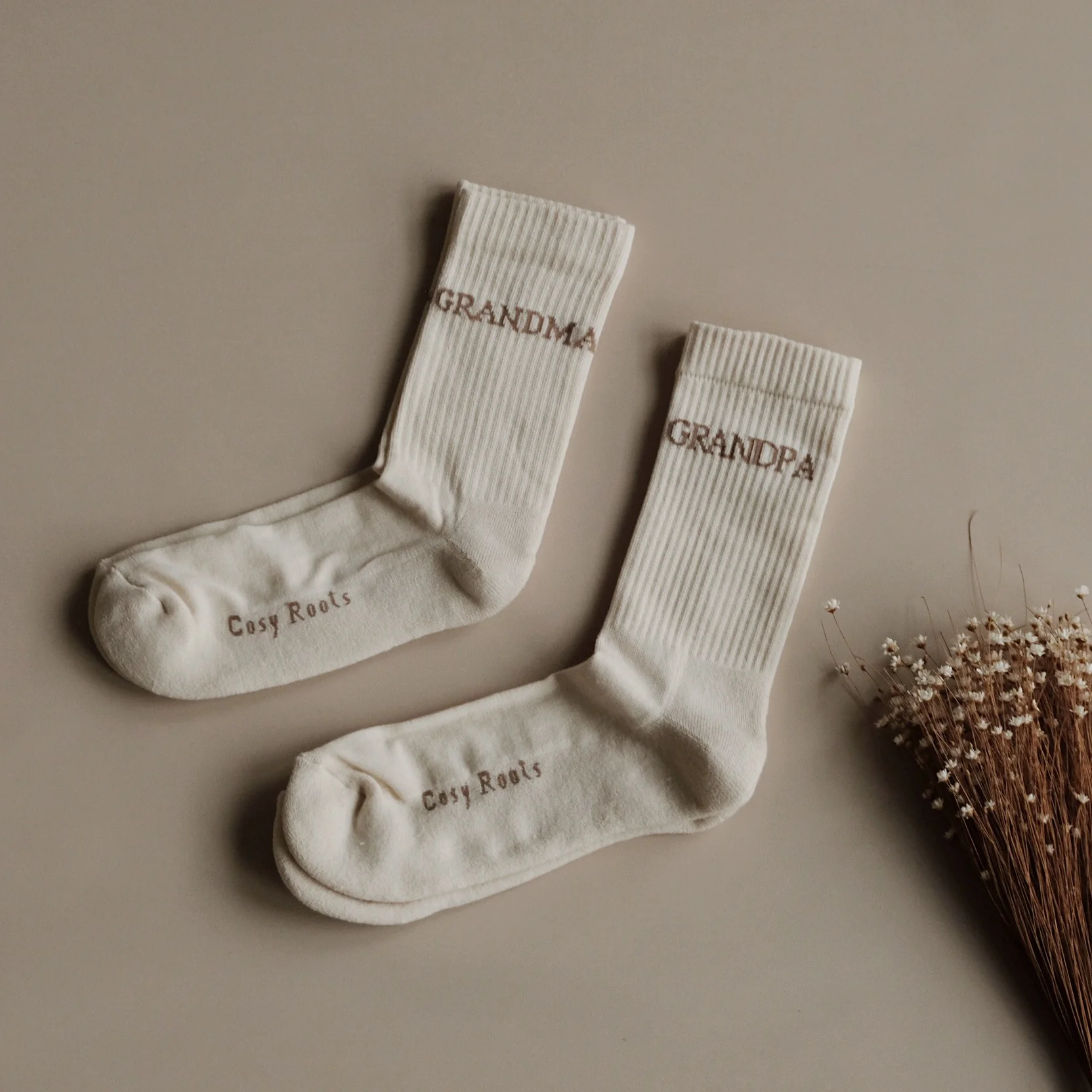 Organic Socks - GRANDMA - Sand - Image 3