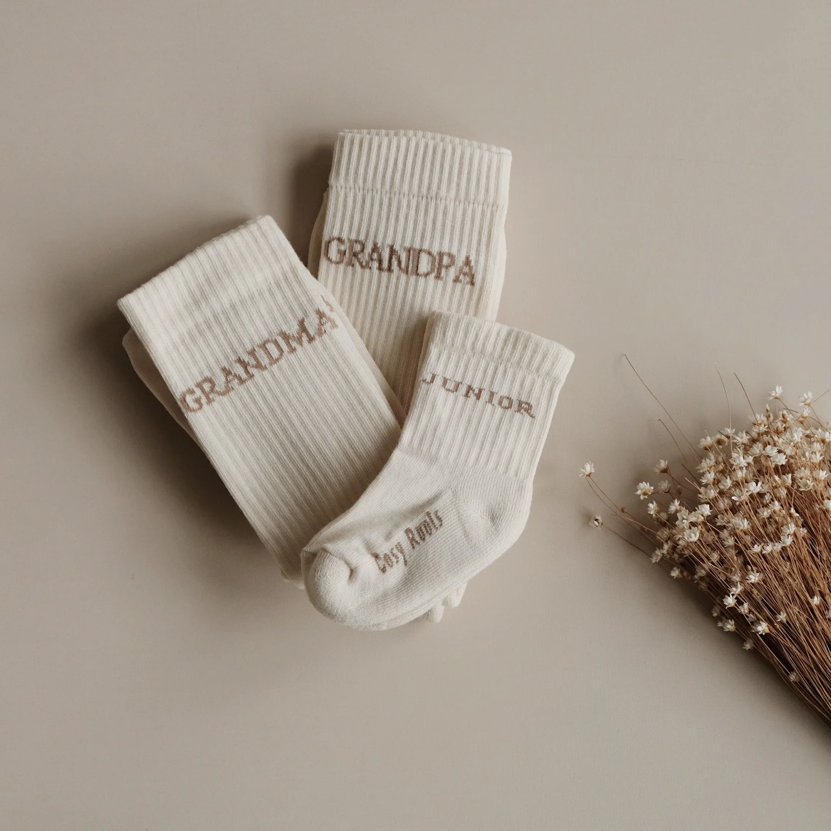 Organic Socks - GRANDMA - Sand - Image 4