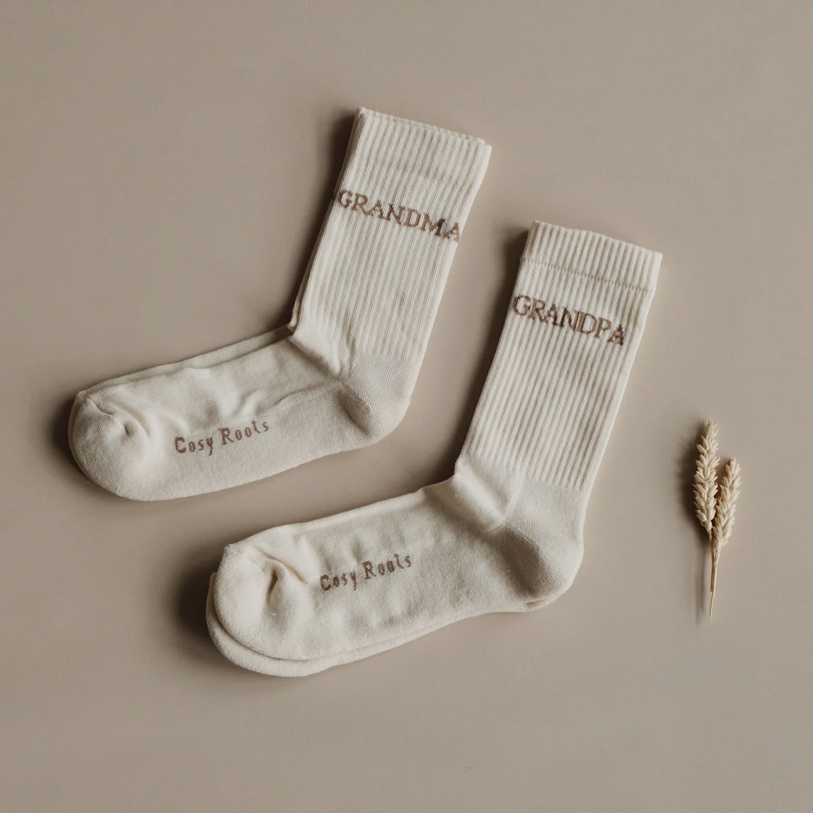 Organic Socks - GRANDPA - Sand - Image 4