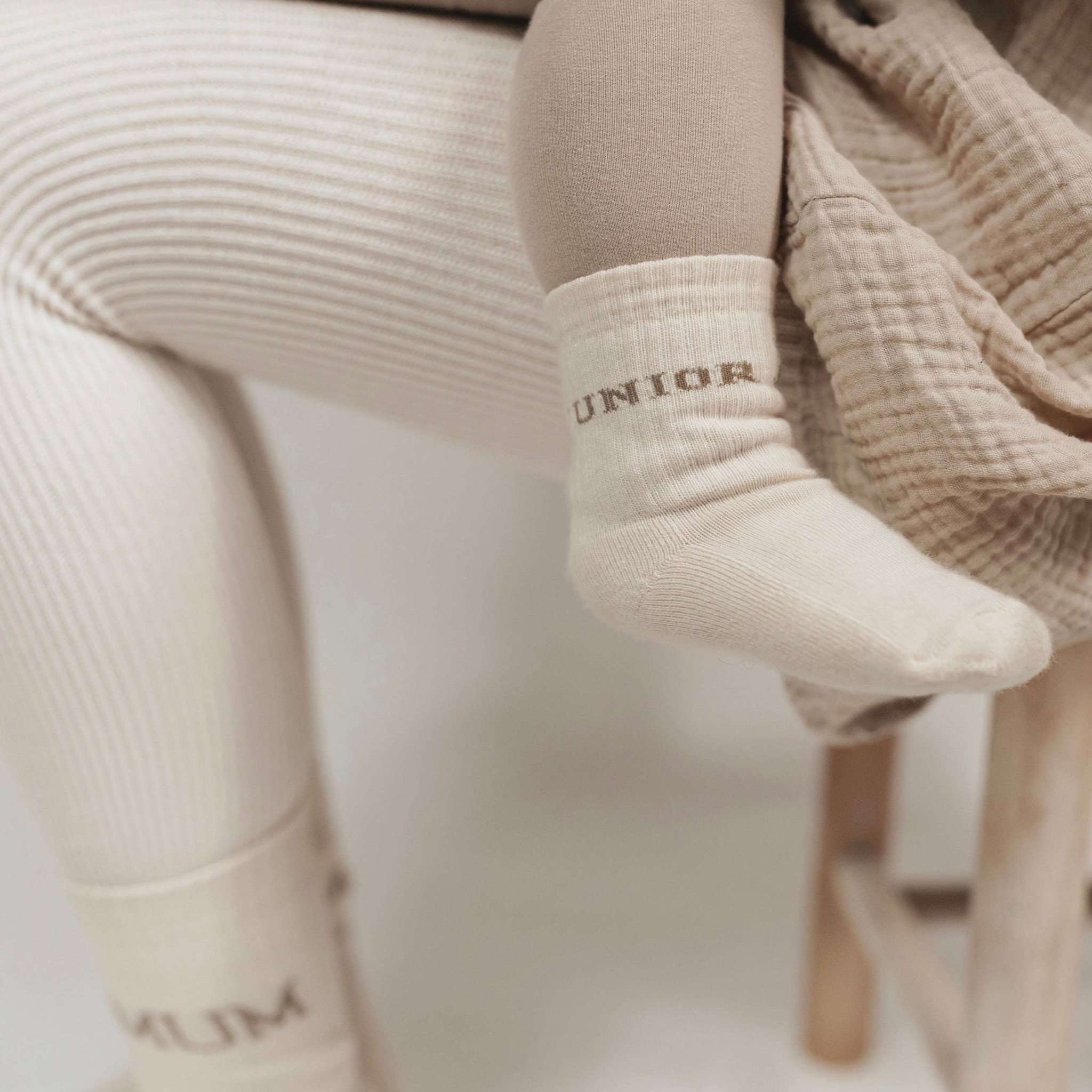 Organic Socks - JUNIOR - Sand - Image 4