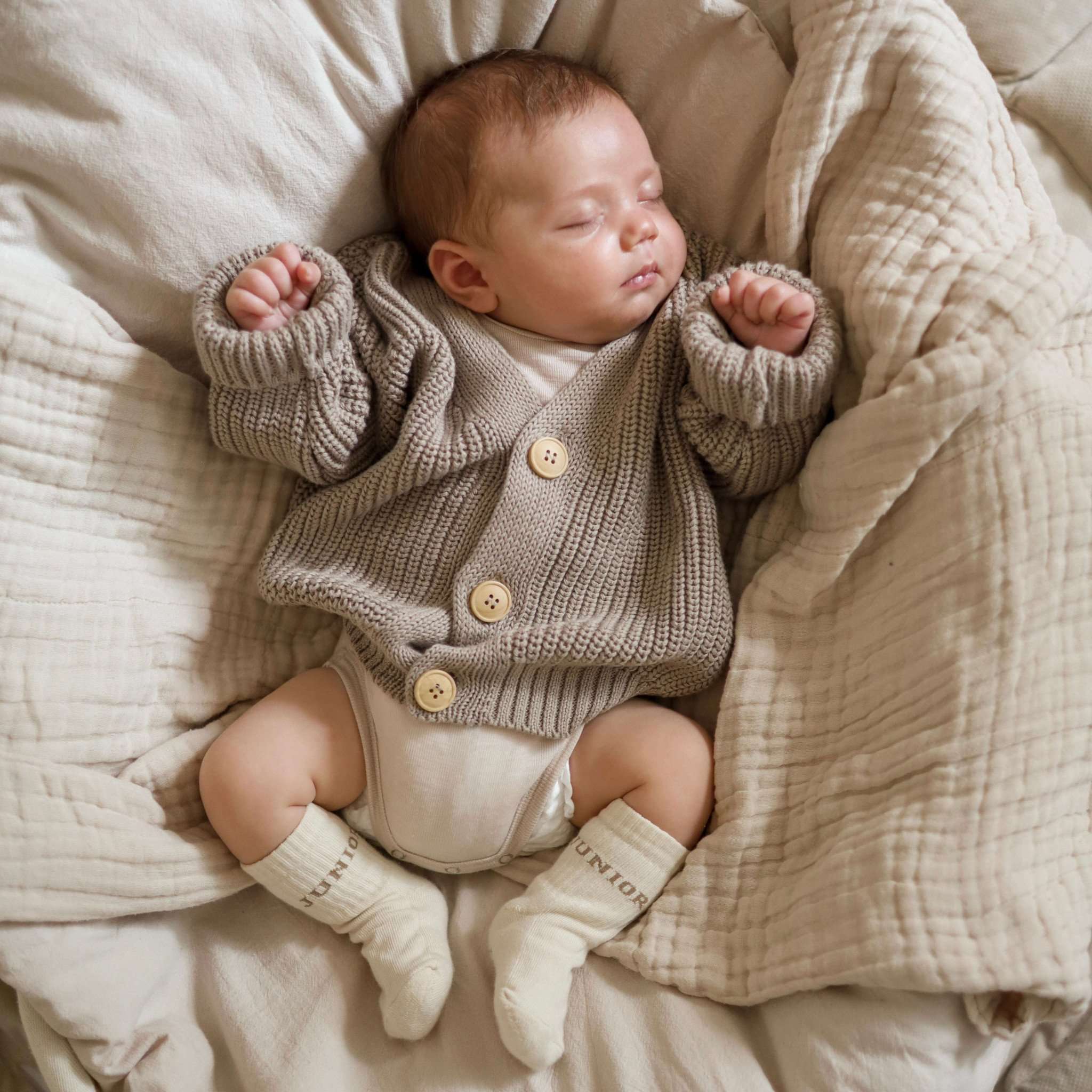 Organic Socks - JUNIOR - Sand - Image 6
