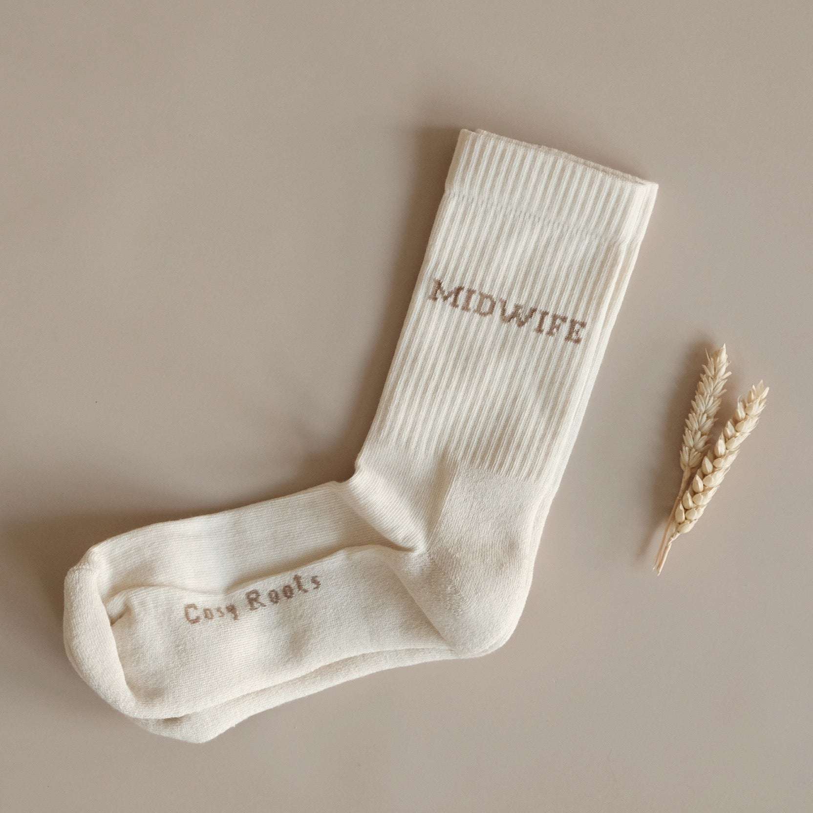 Organic Socks - MIDWIFE - Sand - Image 3