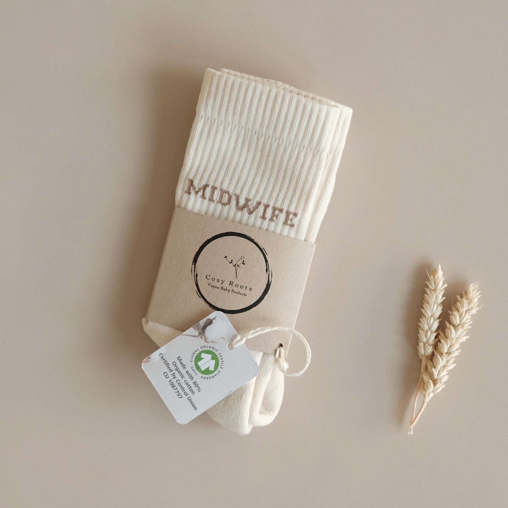 Organic Socks - MIDWIFE - Sand - Image 4