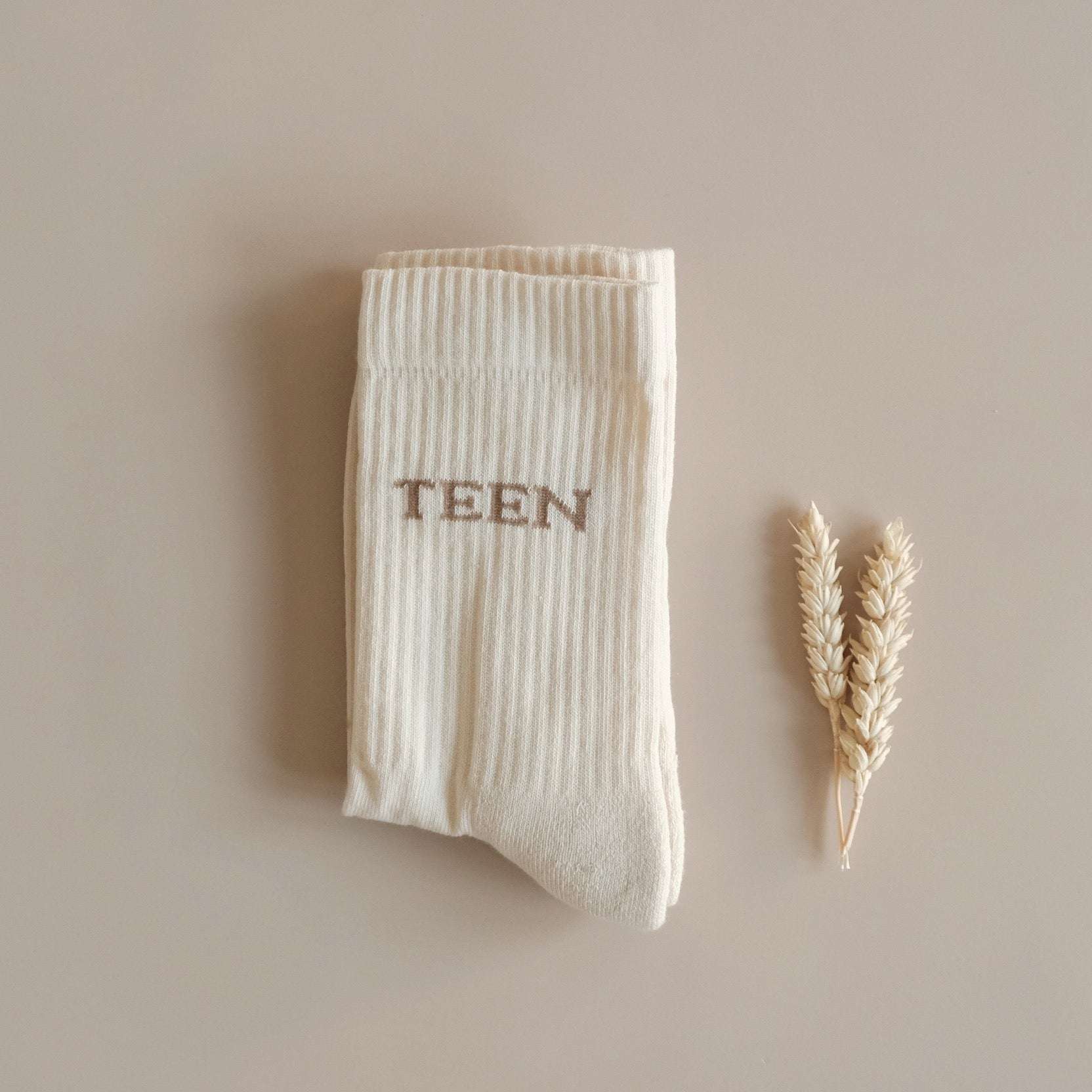 Organic Socks - TEEN - Sand - Image 3