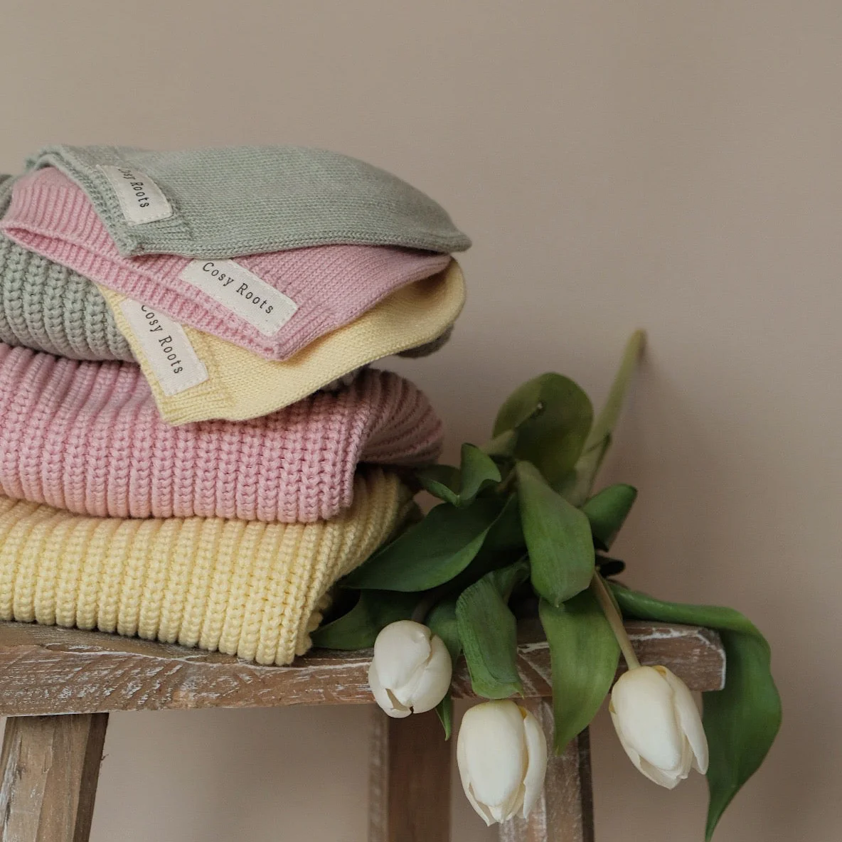 Organic Thin Knit Beanie - Lemon Tonic - Image 4