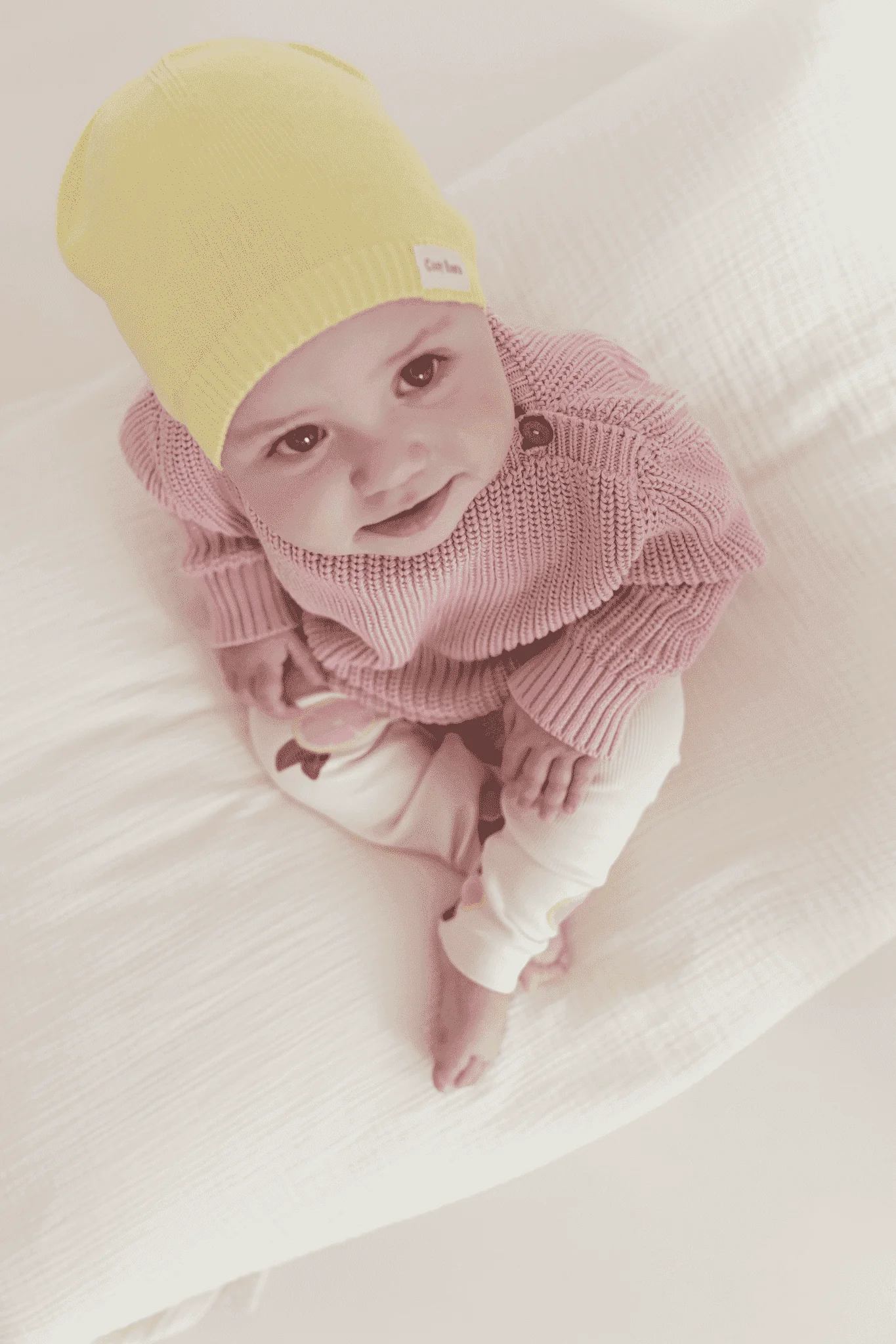 Organic Thin Knit Beanie - Lemon Tonic - Image 5