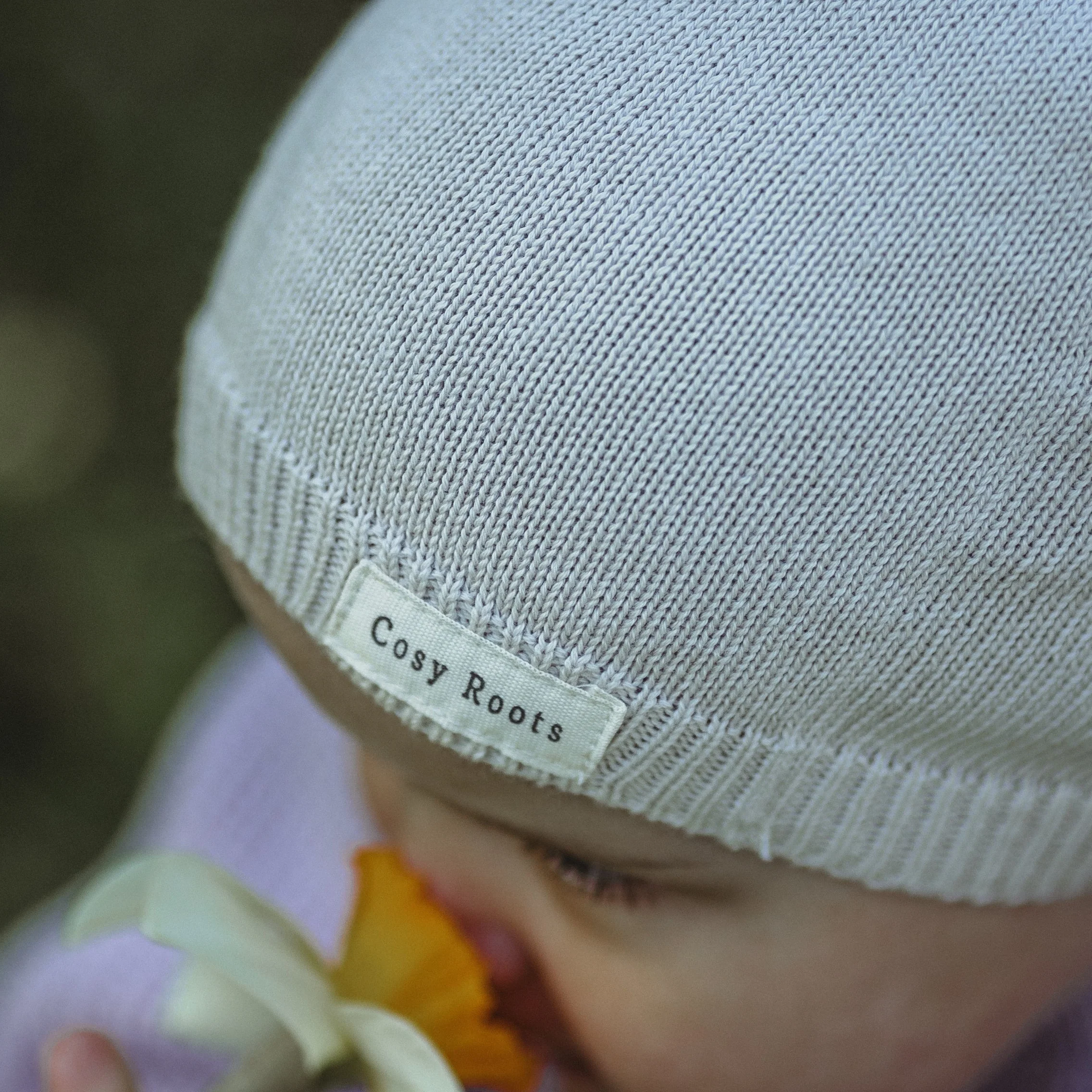 Organic Thin Knit Beanie - Sand - Image 6