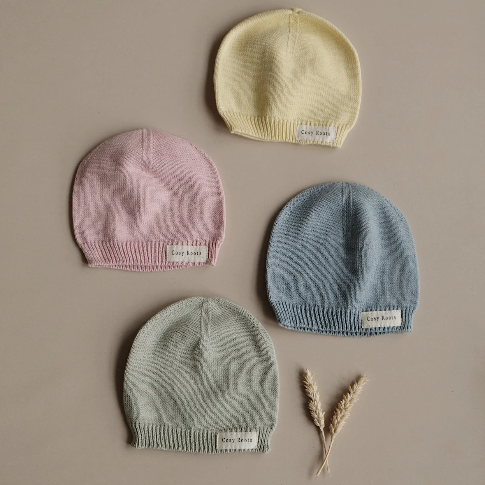 Organic Thin Knit Beanie - Candy Pink - Image 4