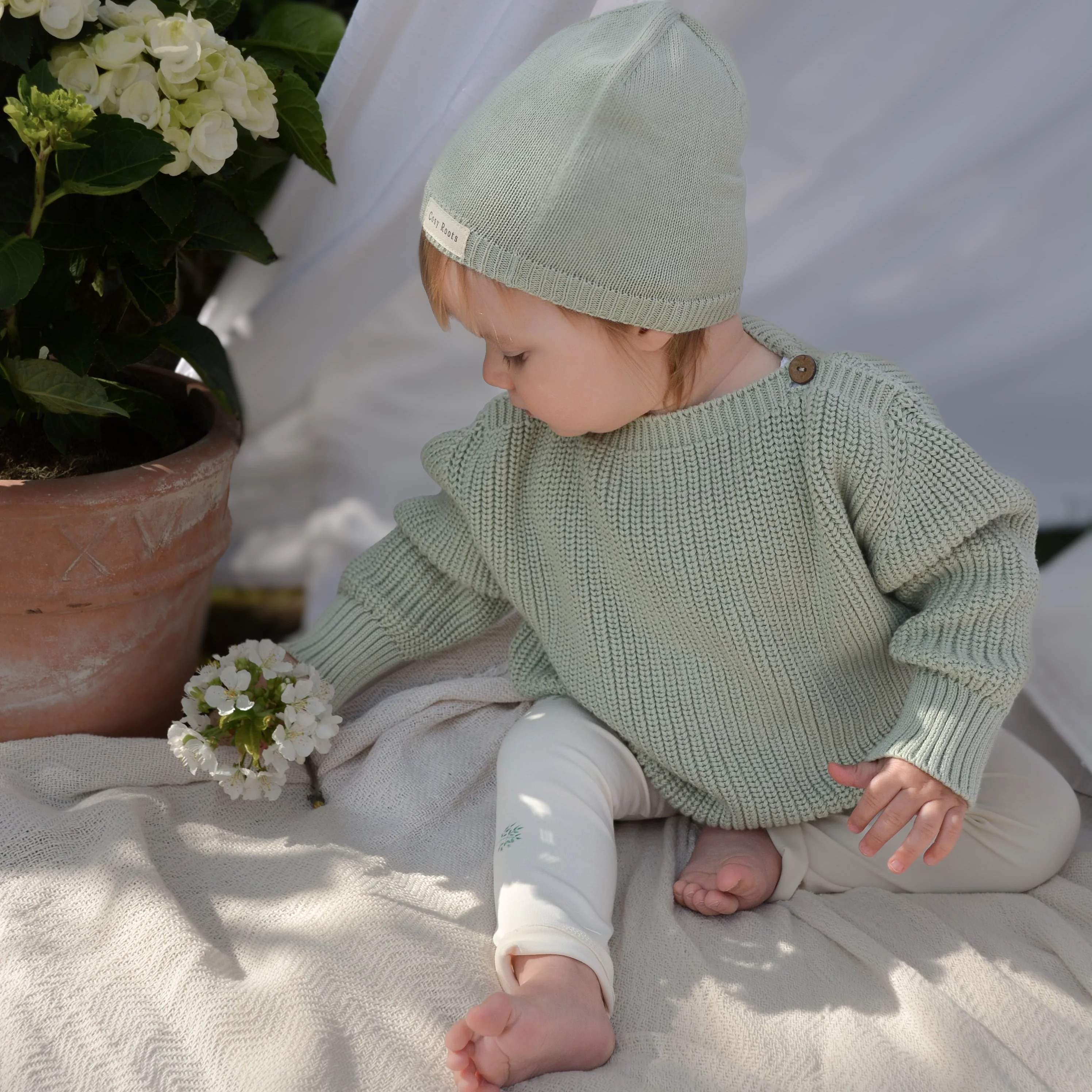 Organic Oversize Knit Pulli - Seagrass - Image 9