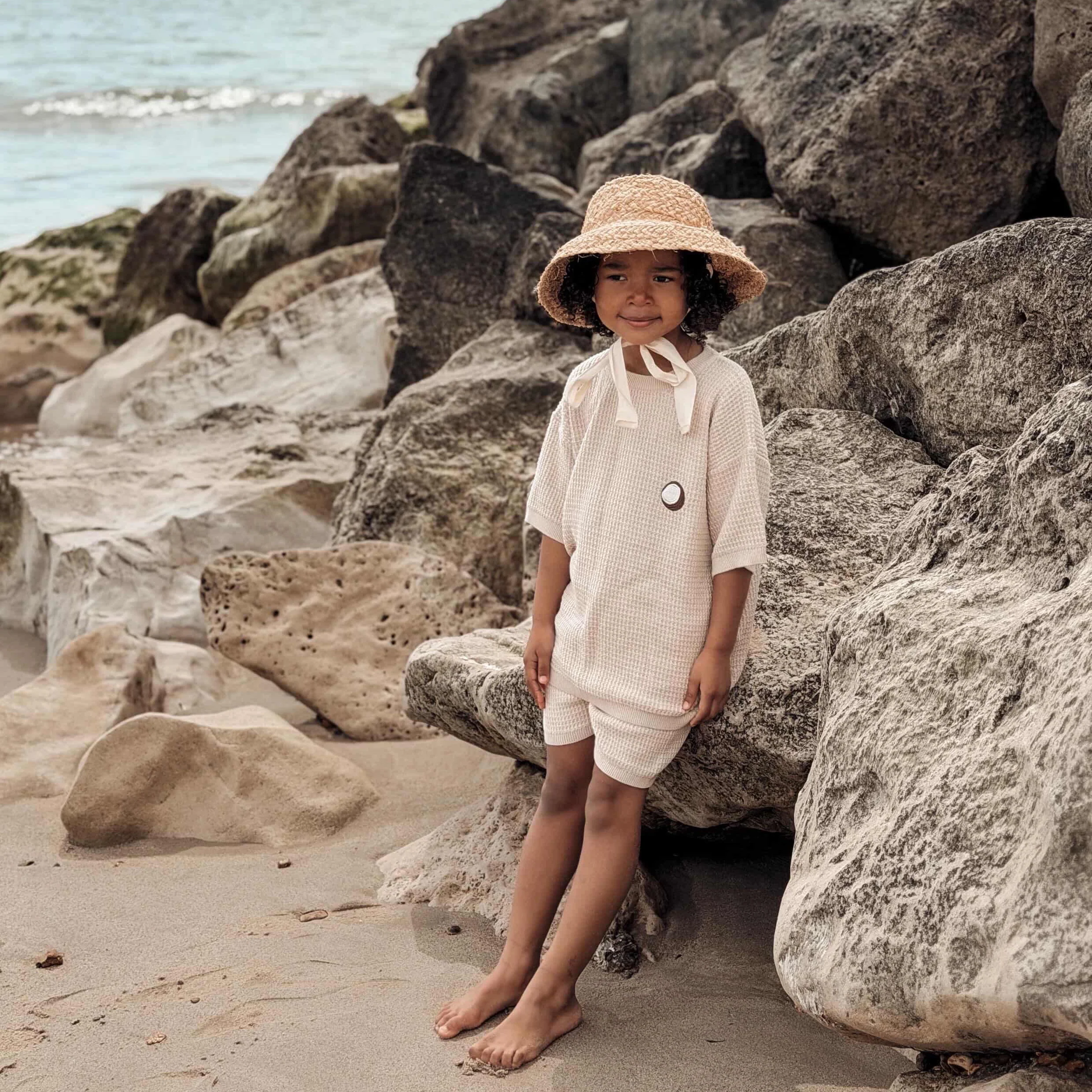 Organic Coconut Summer Knit Shirt - Sand - Image 9