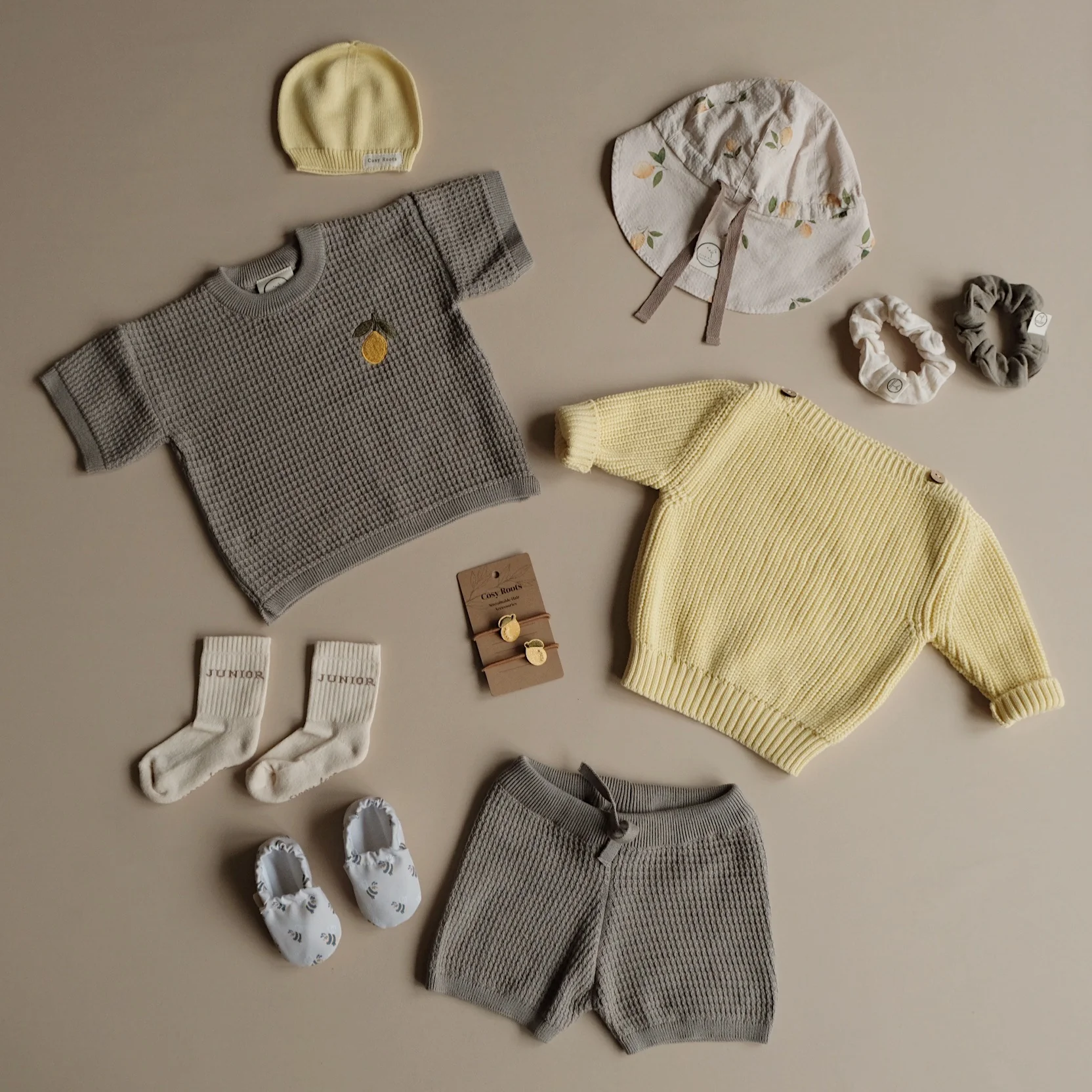 Organic Lemon Summer Knit Shirt - Khaki - Image 6