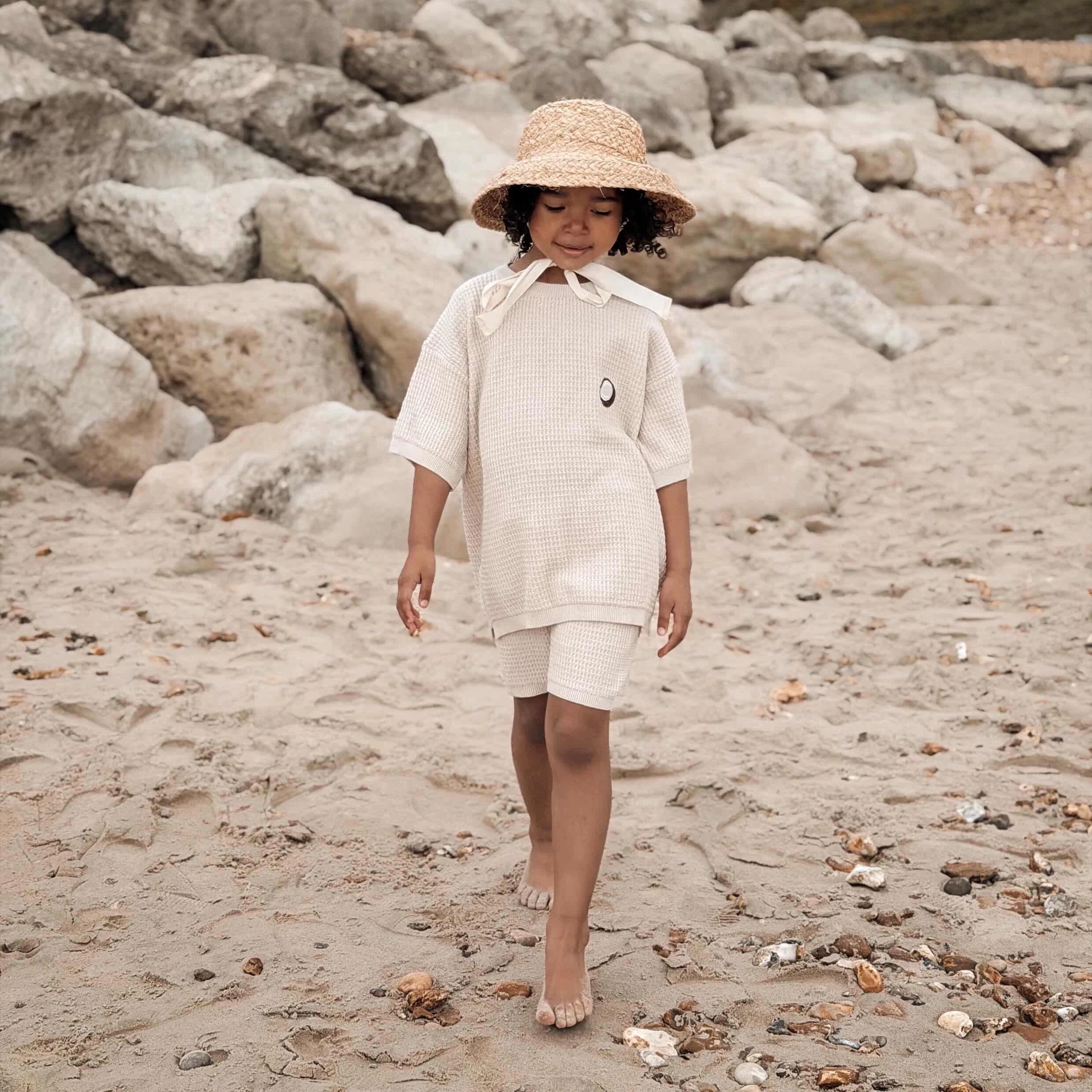 Organic Coconut Summer Knit Shirt - Sand - Image 7