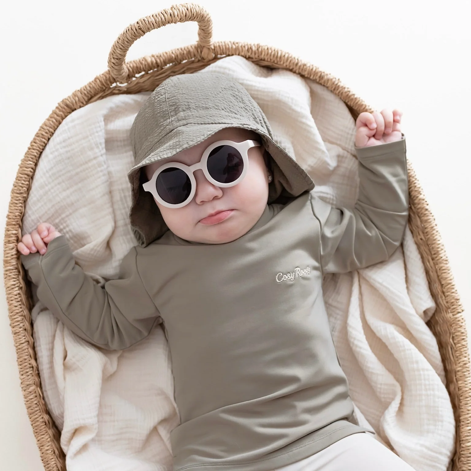 Organic Sun Hat - Khaki - UPF50+ - Image 6