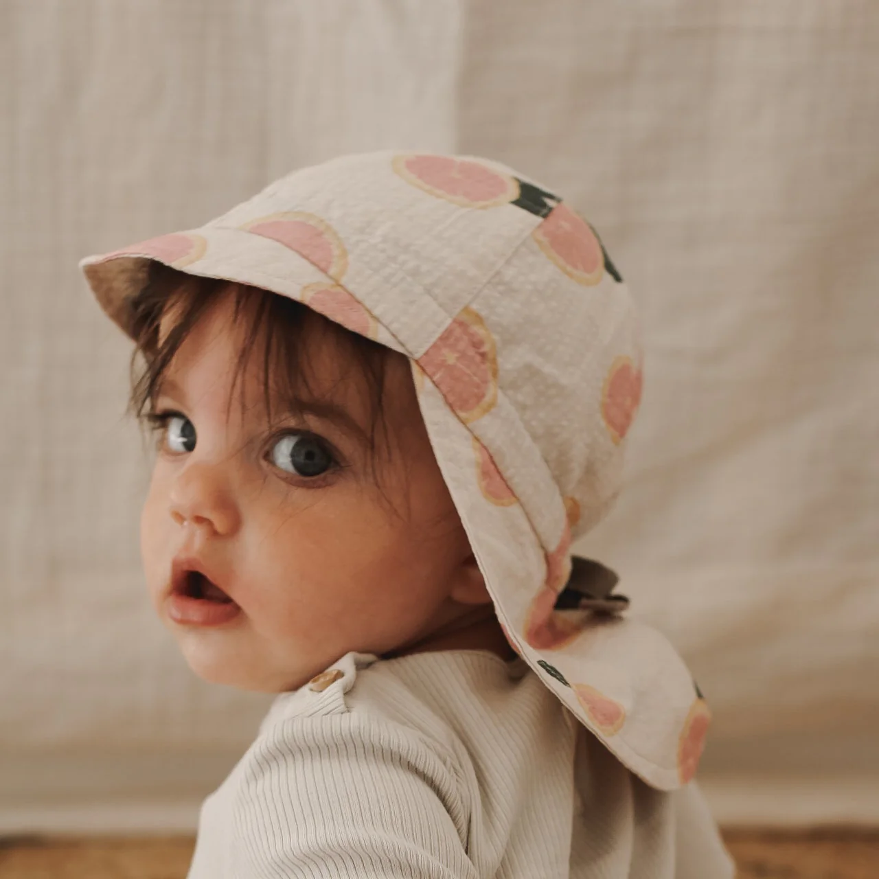 Organic Sun Hat - Little Grapefruits - UPF50+ - Image 7