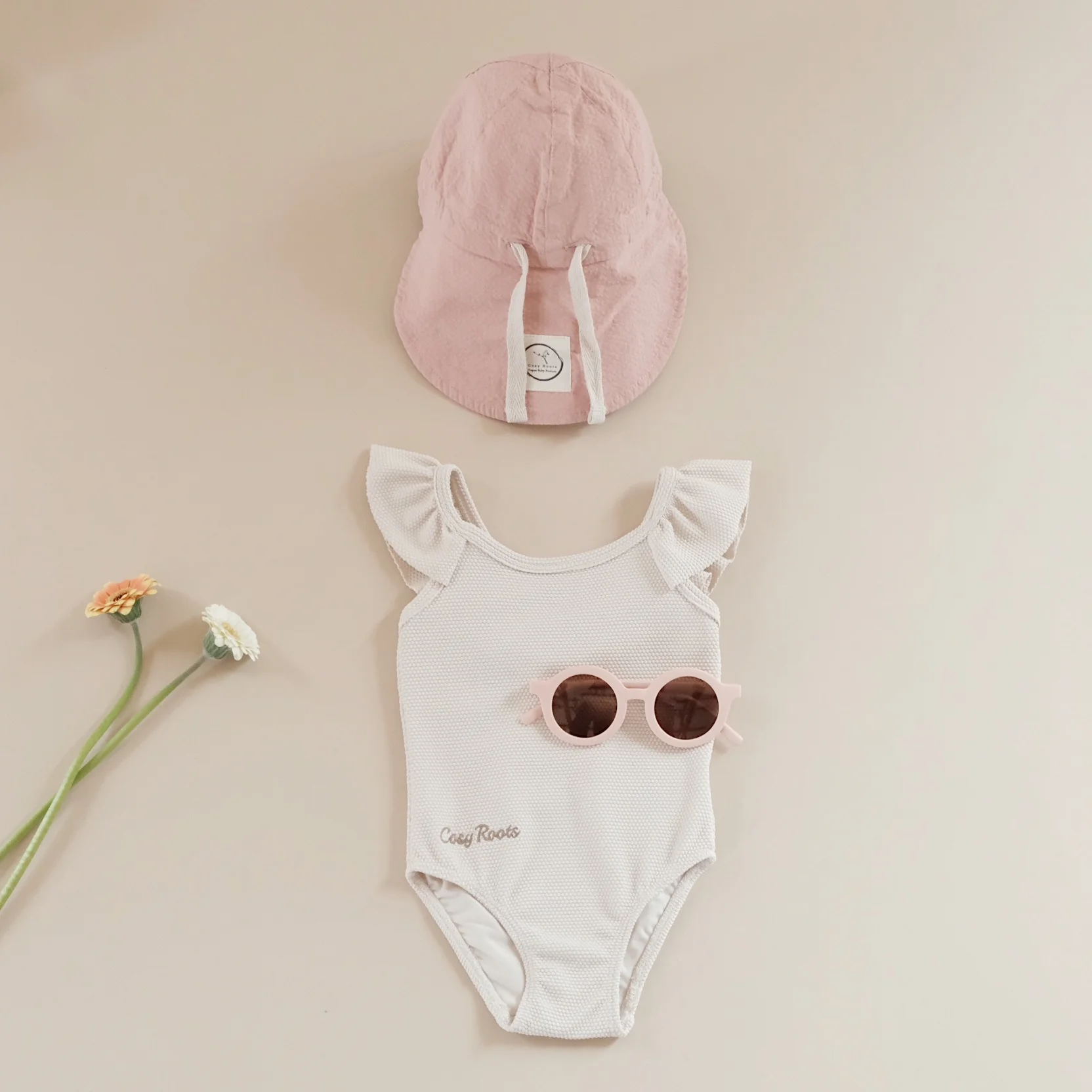 Organic Sun Hat - Dusty Rose - UPF 50+ - Image 12