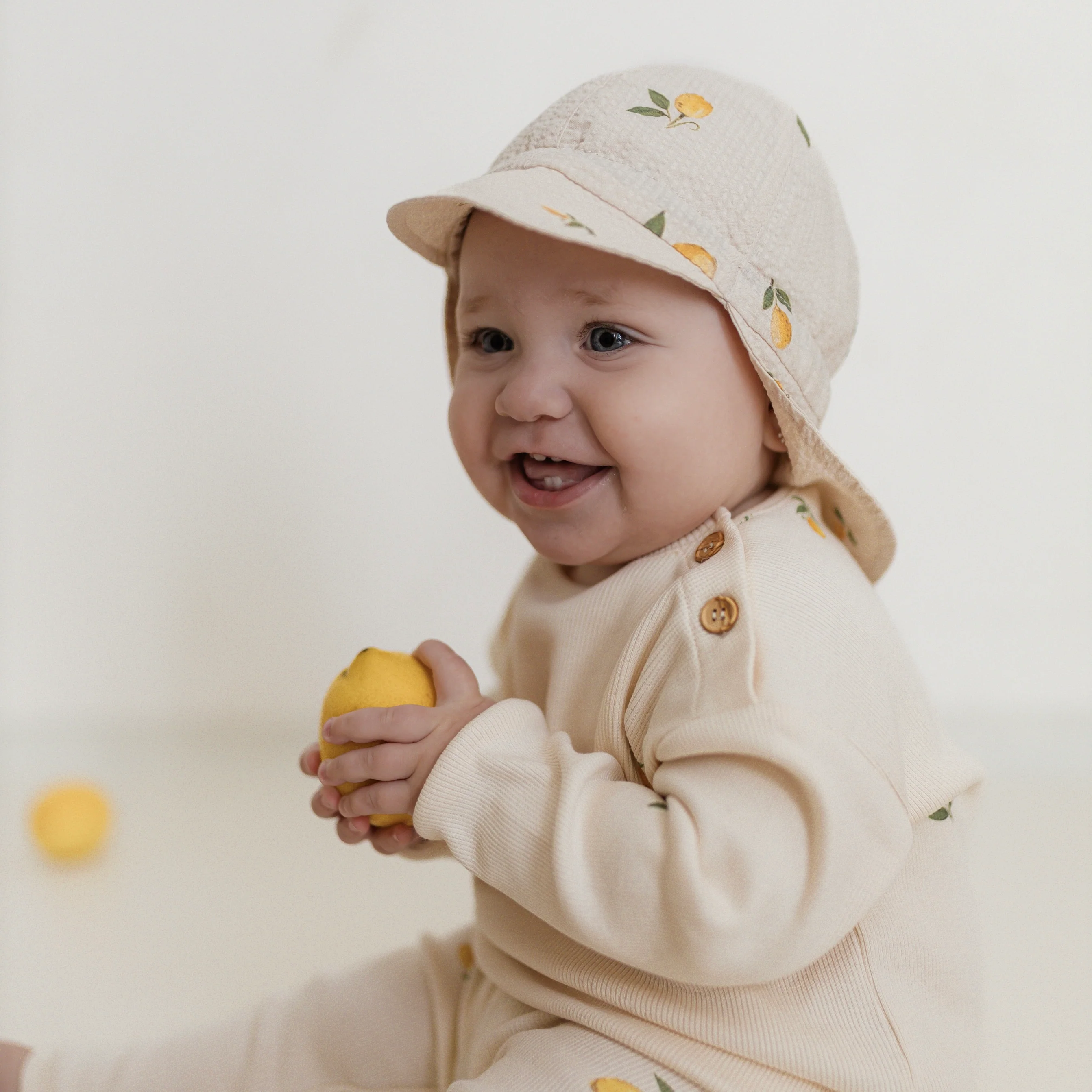 Organic Sun Hat - Pure Lemon - UPF50+ - Image 4