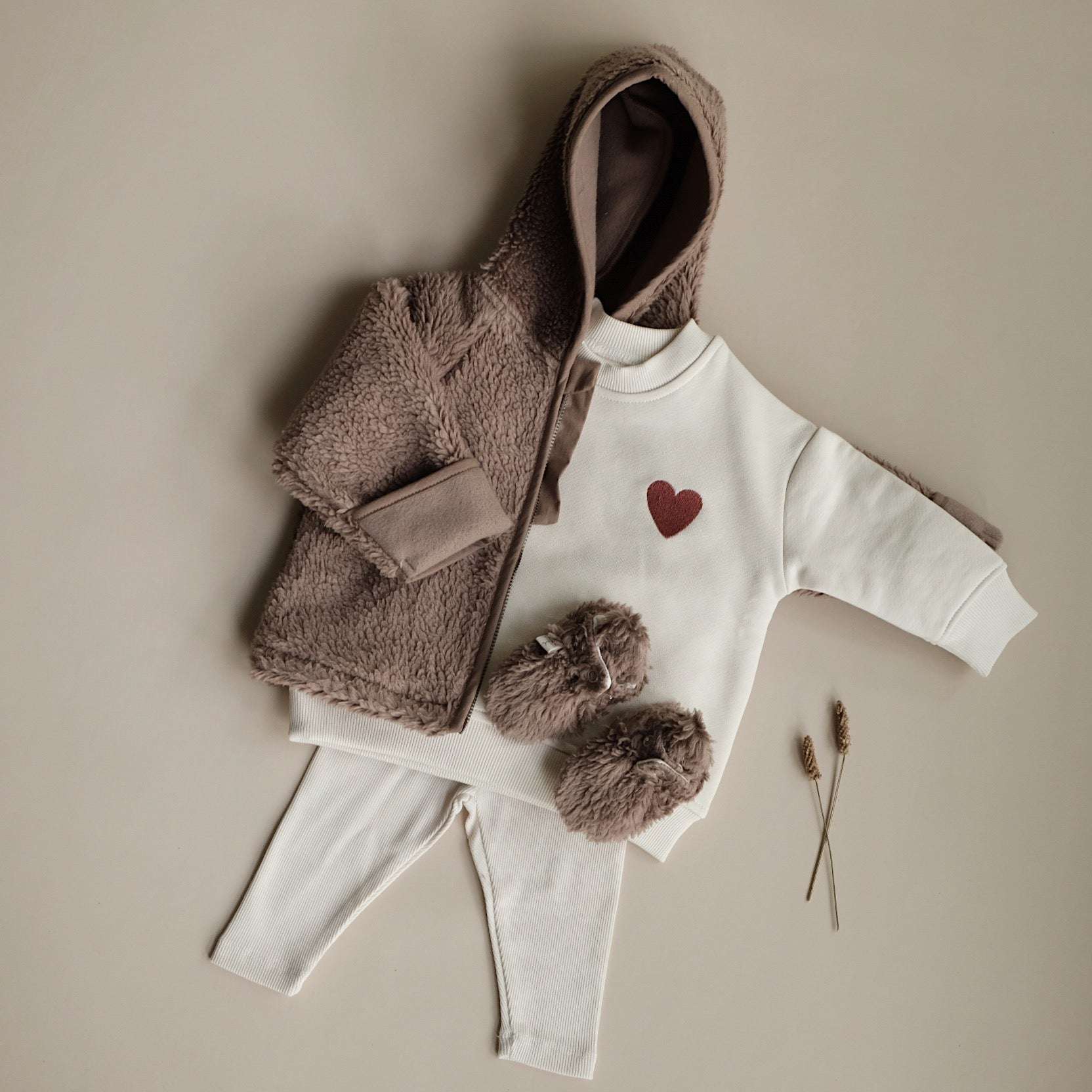 Organic Teddy Booties - Mocha - SALE - Image 18