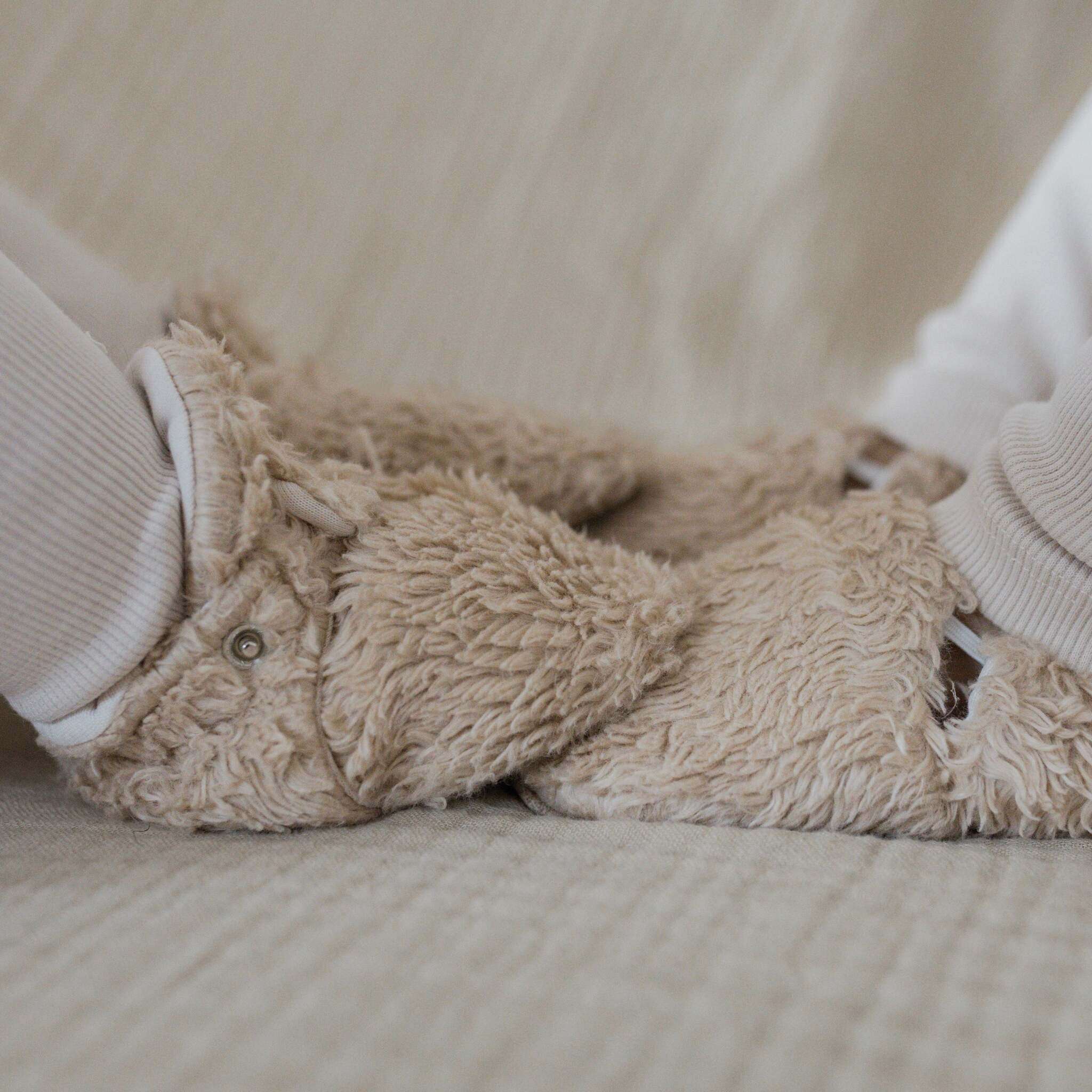 Organic Teddy Booties - Cream - SALE - Image 8