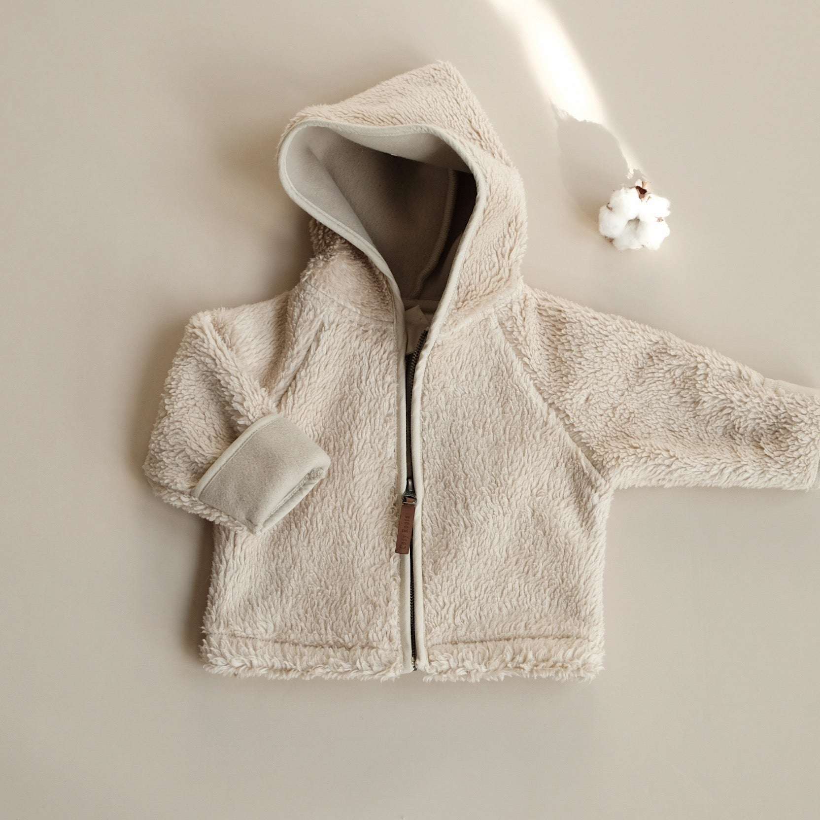 Organic Teddy Jacket - Cream - SALE - Image 10