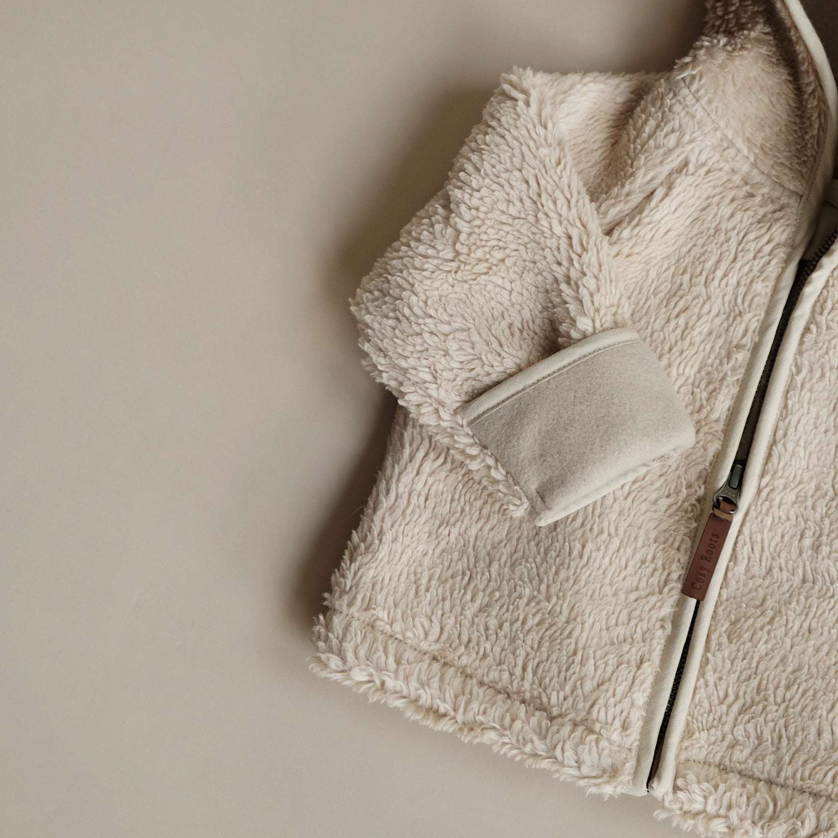 Organic Teddy Jacket - Cream - SALE - Image 11