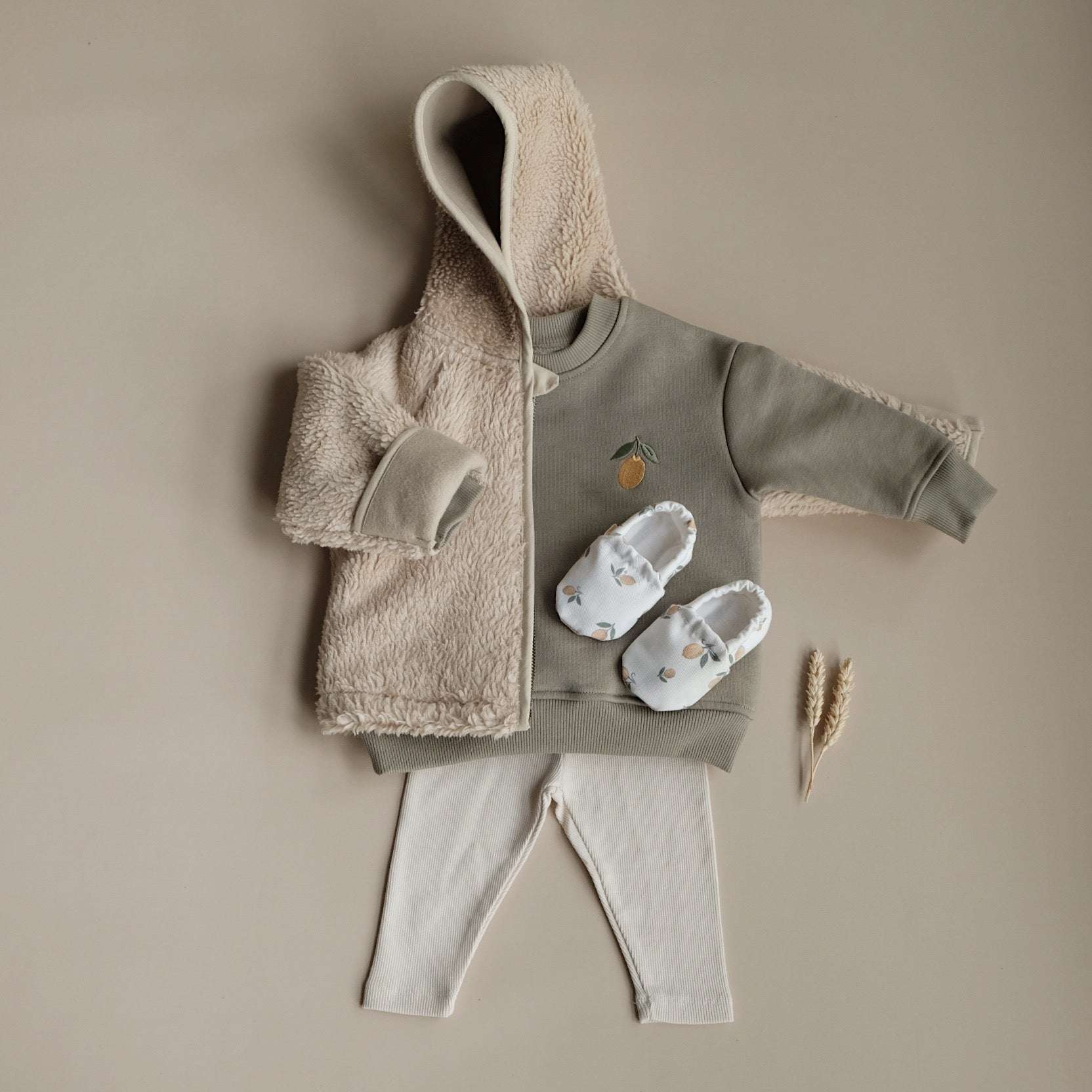 Organic Teddy Jacket - Cream - SALE - Image 12