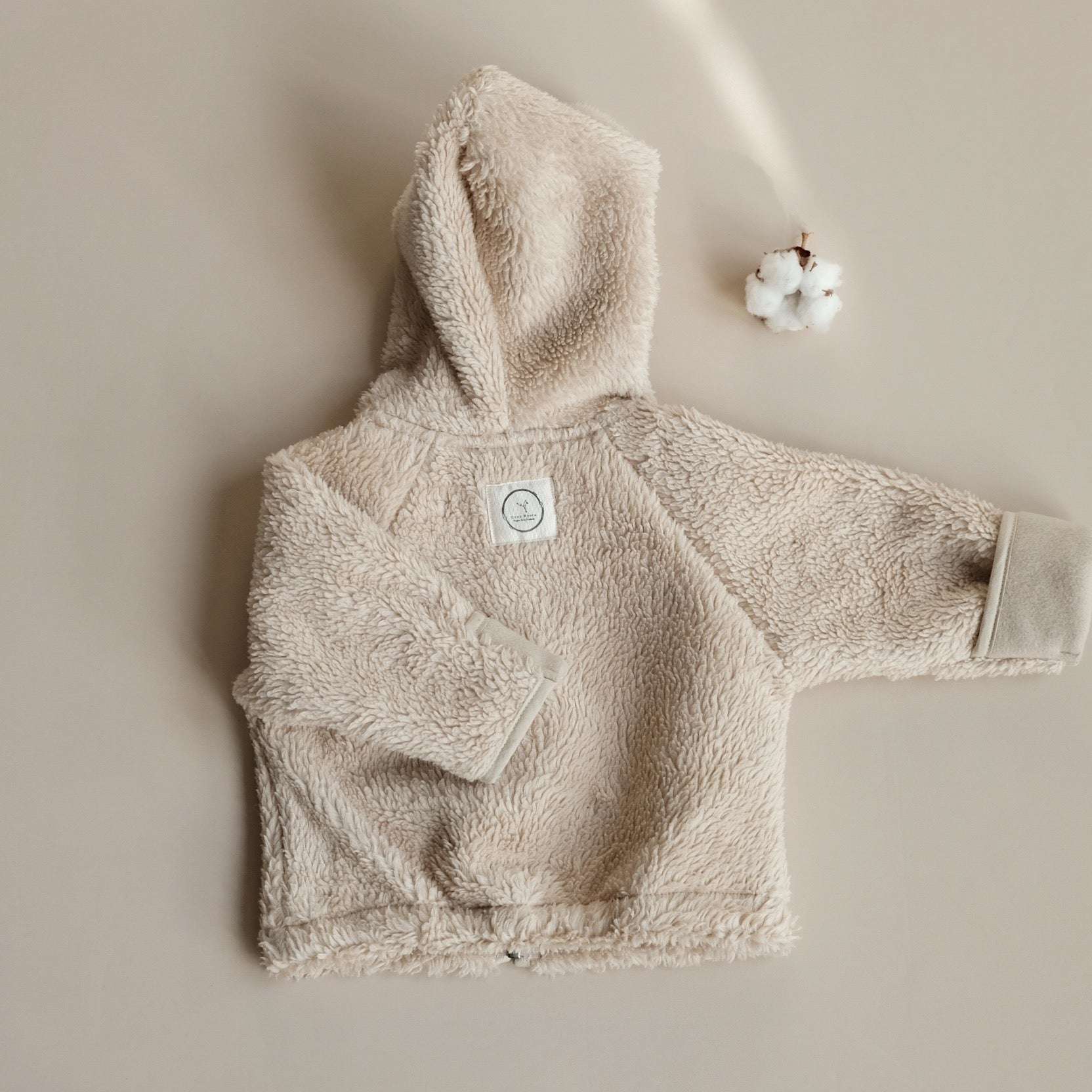Organic Teddy Jacket - Cream - SALE - Image 13