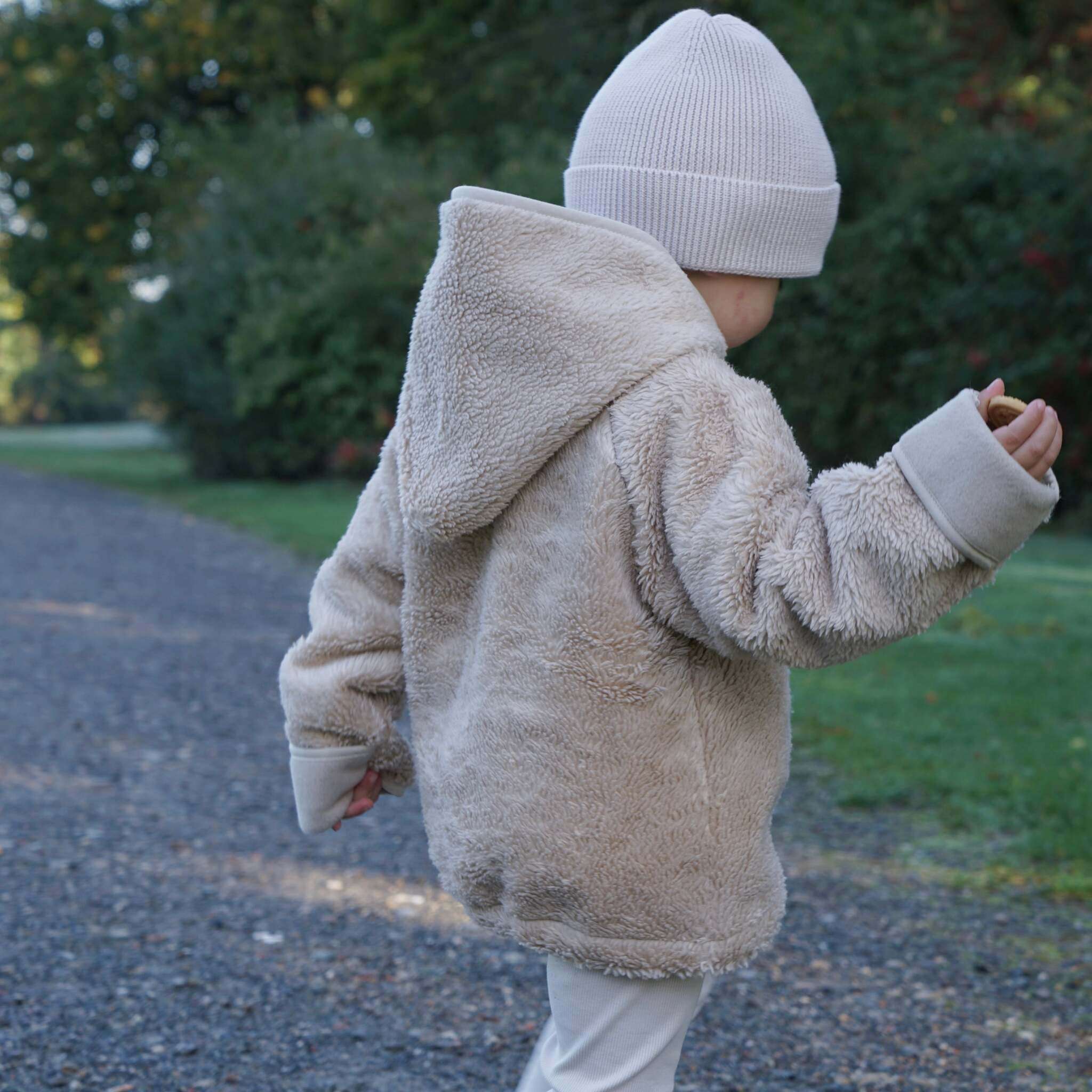 Organic Teddy Jacket - Cream - SALE - Image 2