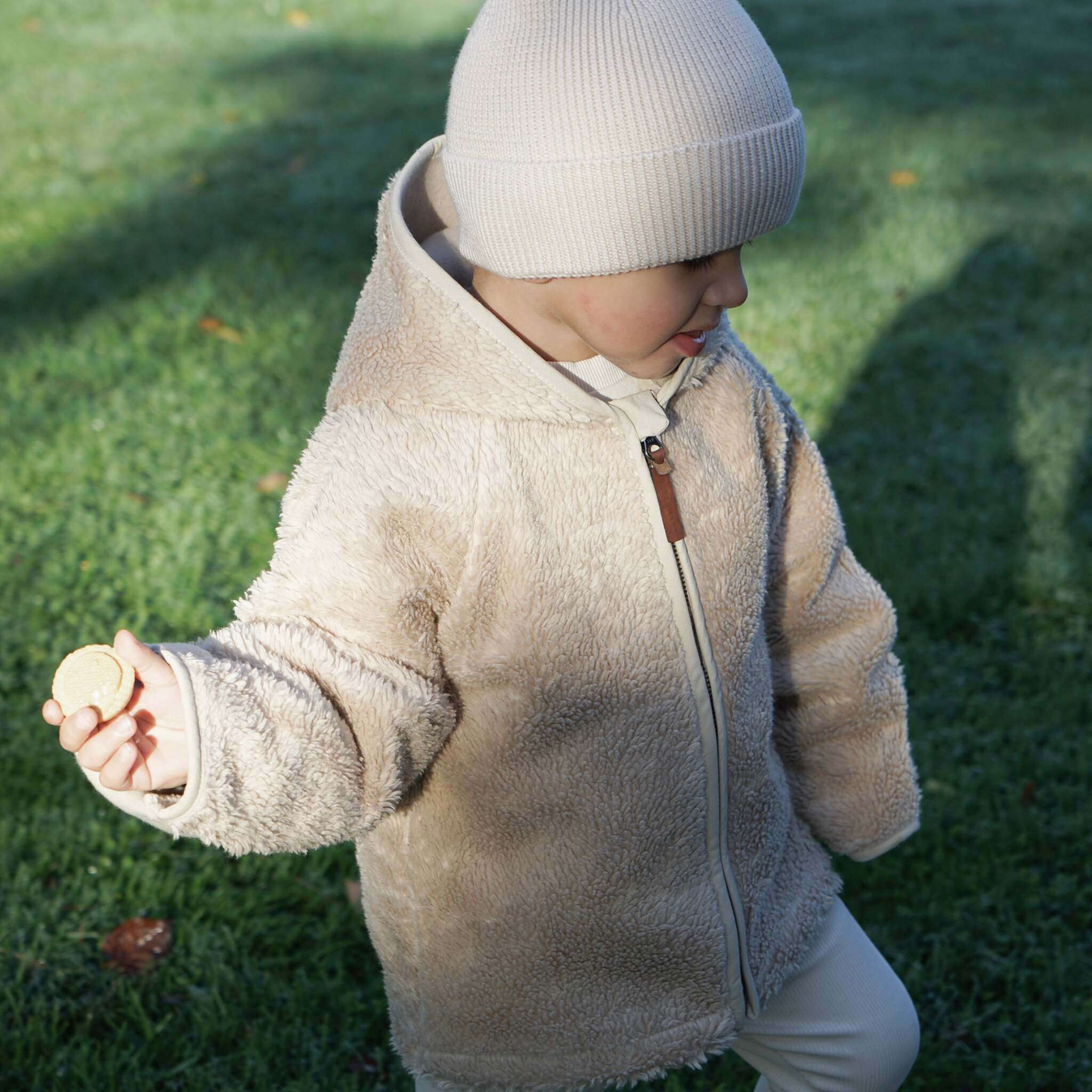 Organic Teddy Jacket - Cream - SALE - Image 5