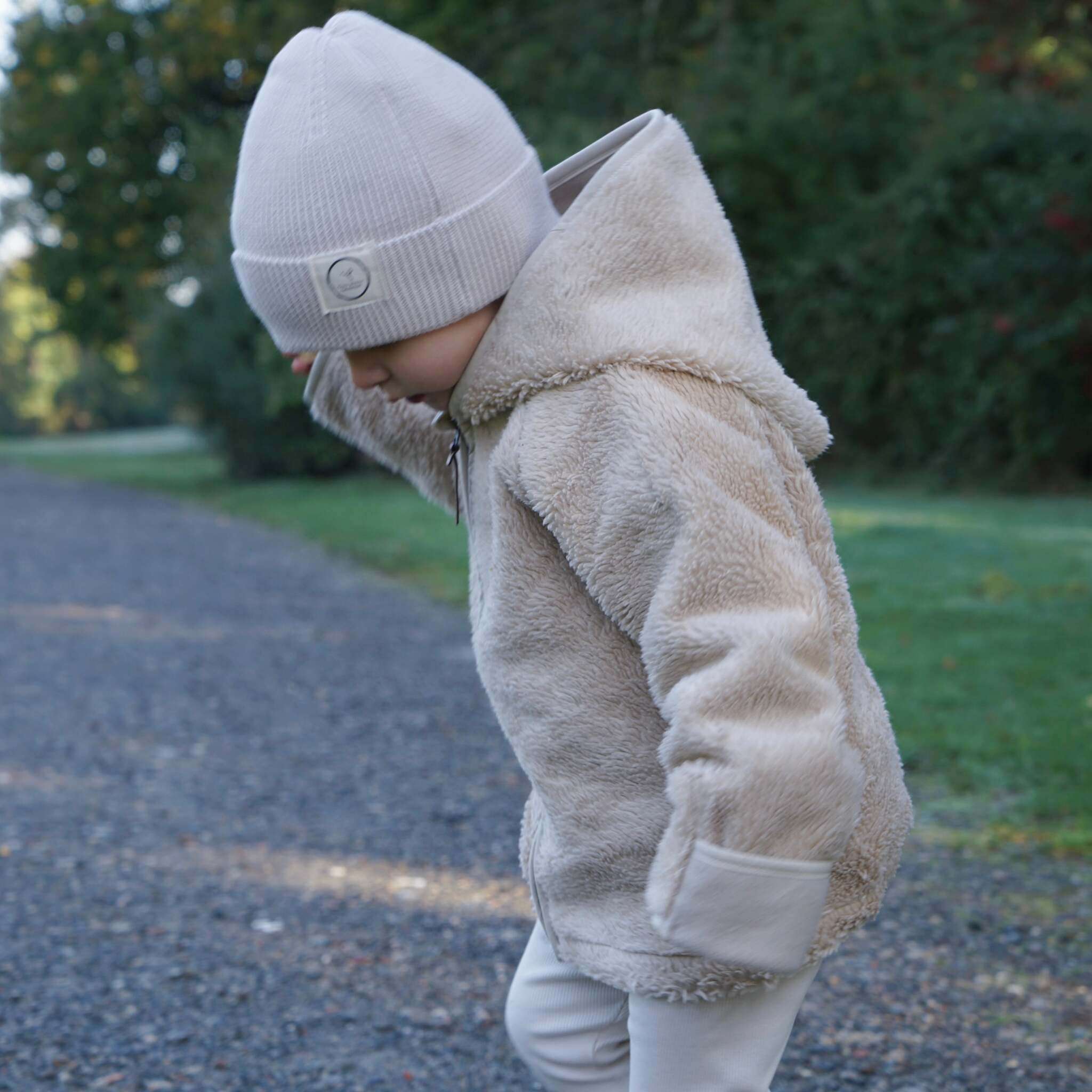 Organic Teddy Jacket - Cream - SALE - Image 6