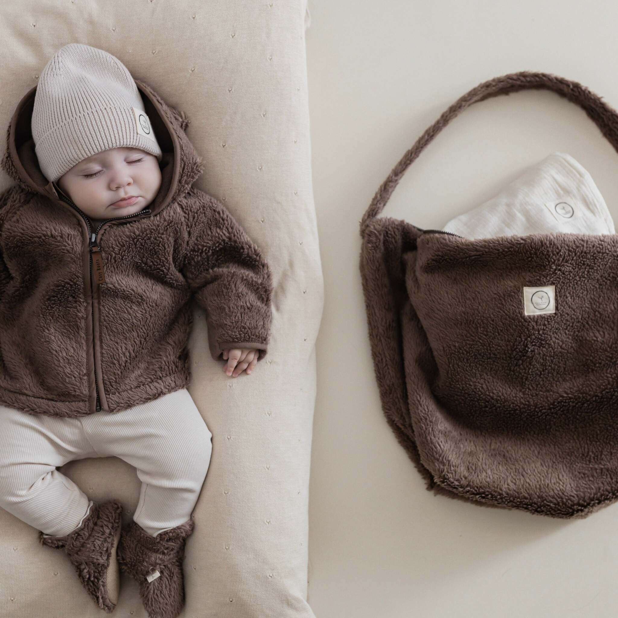 Organic Teddy Jacket - Mocha - SALE - Image 5