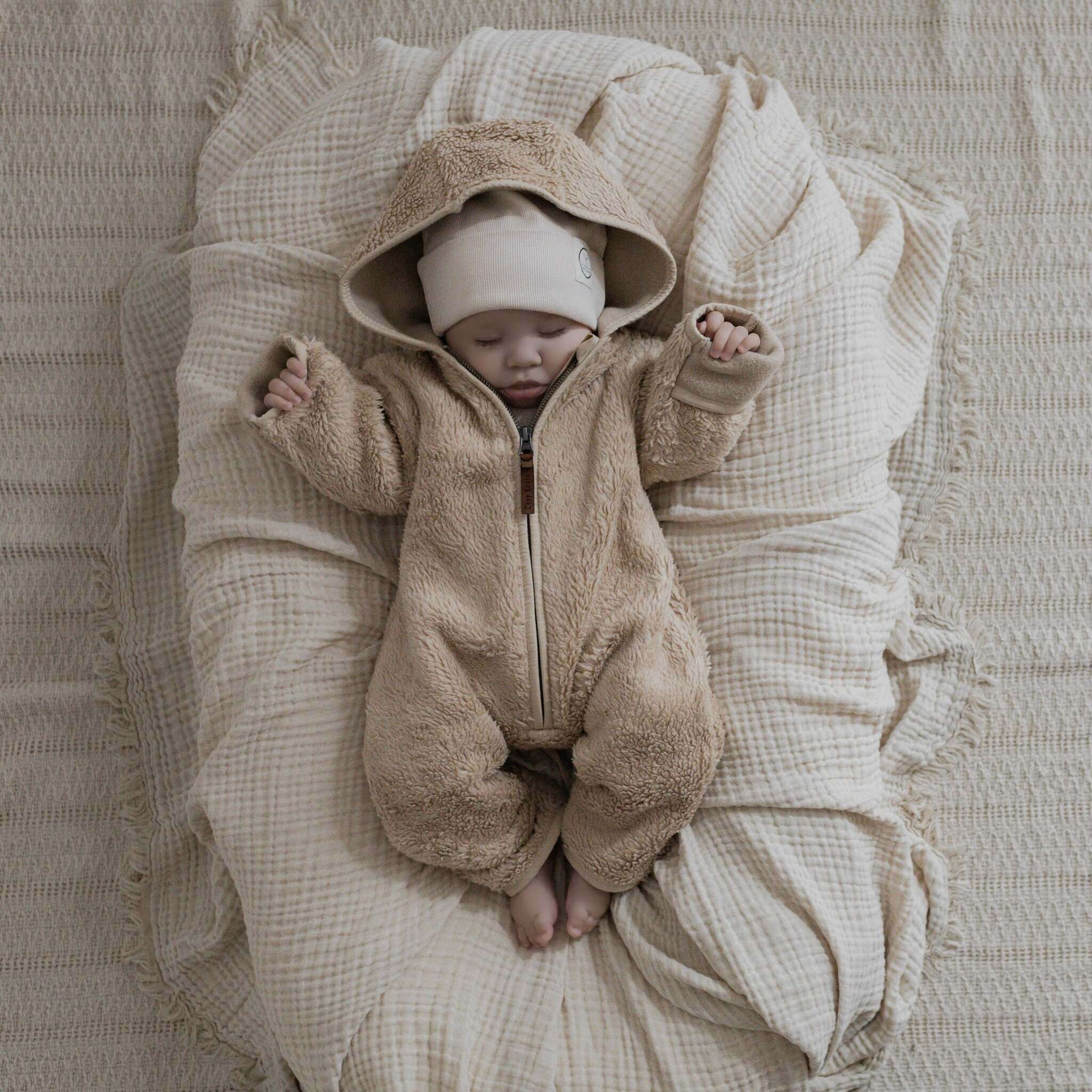 Organic Teddy Overall - Cream - SALE - Image 3