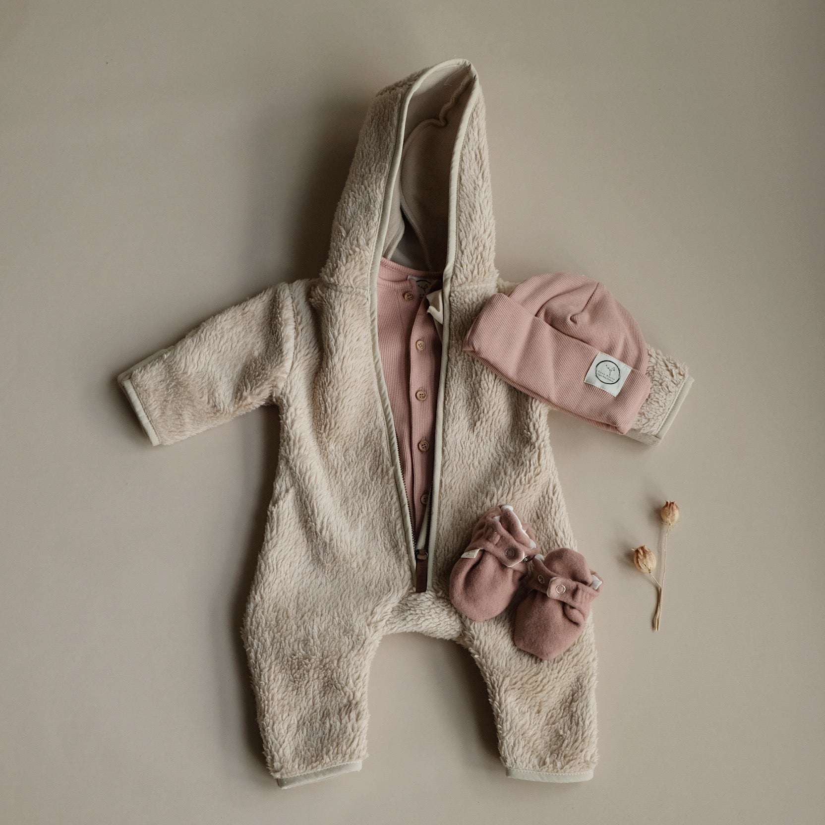 Organic Teddy Overall - Cream - SALE - Image 8