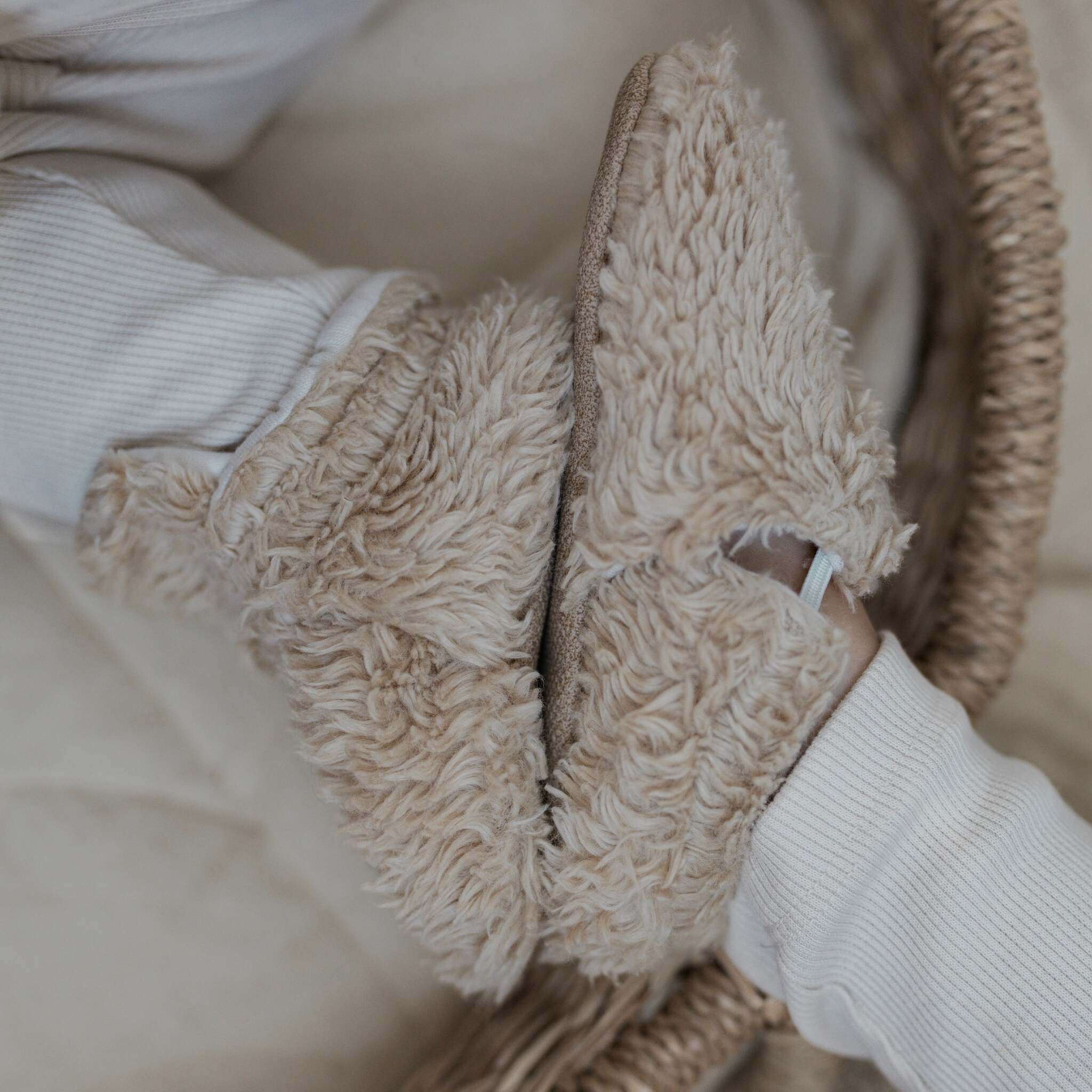 Organic Teddy Shoes - Cream - SALE - Image 11