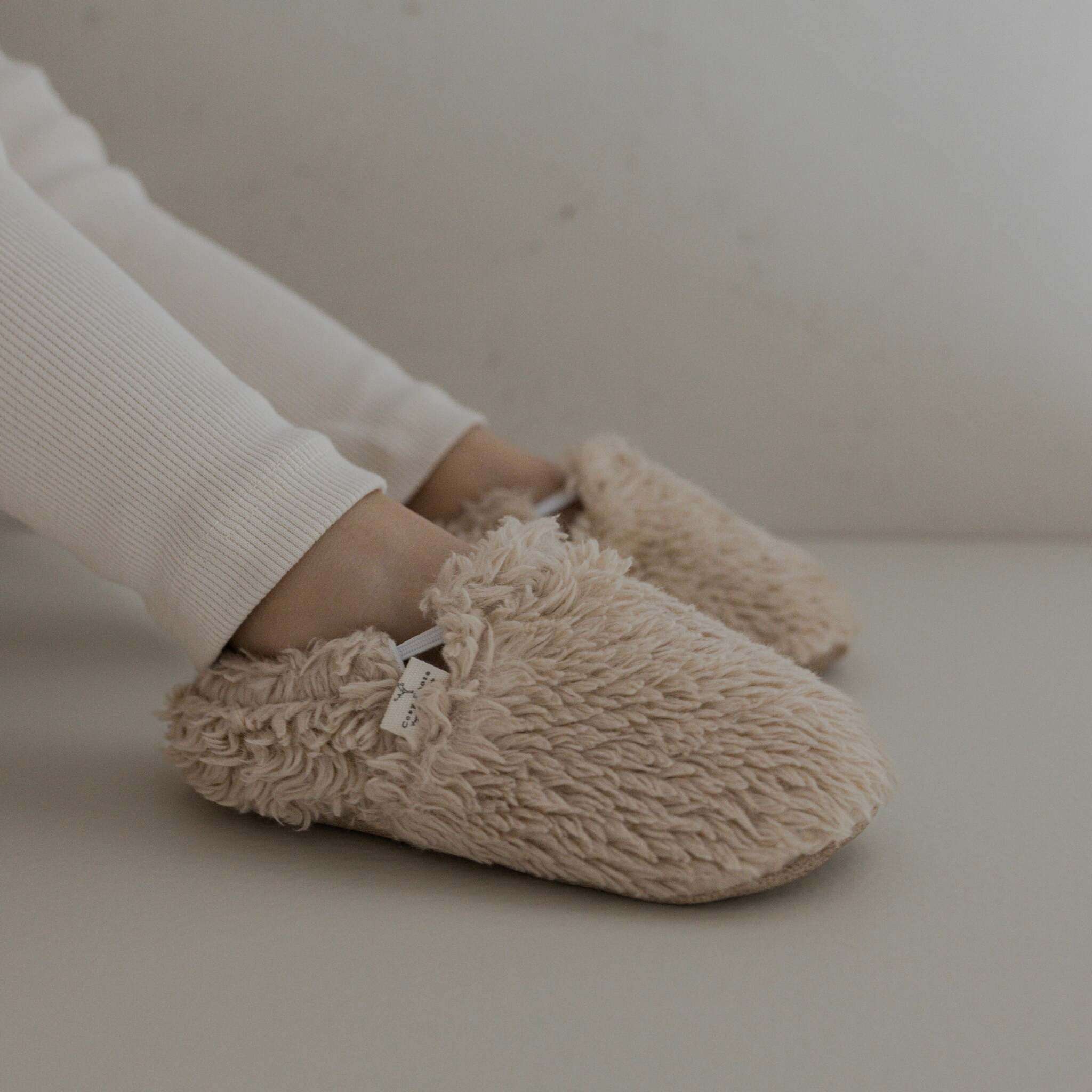 Organic Teddy Shoes - Cream - SALE - Image 3