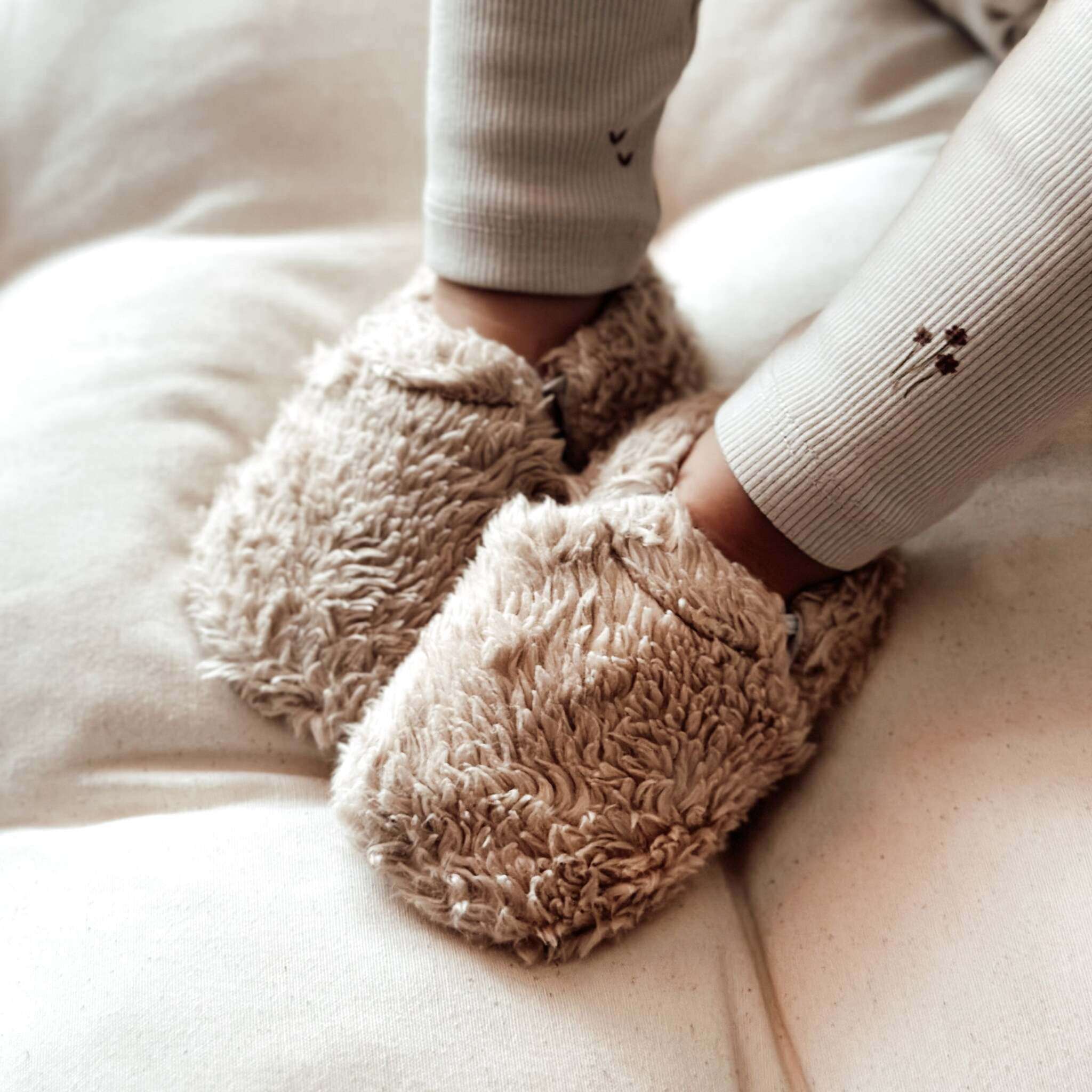 Organic Teddy Shoes - Cream - SALE - Image 9