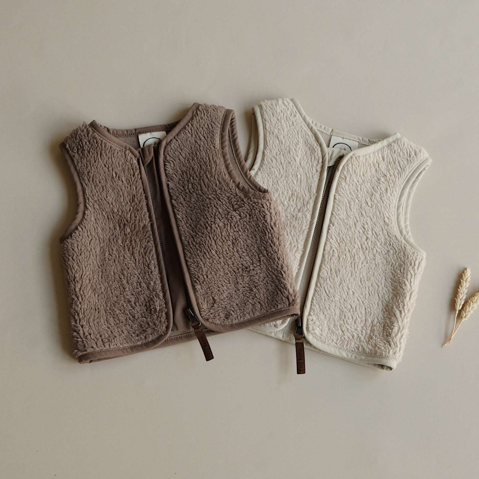Organic Teddy Vest - Cream - SALE - Image 10