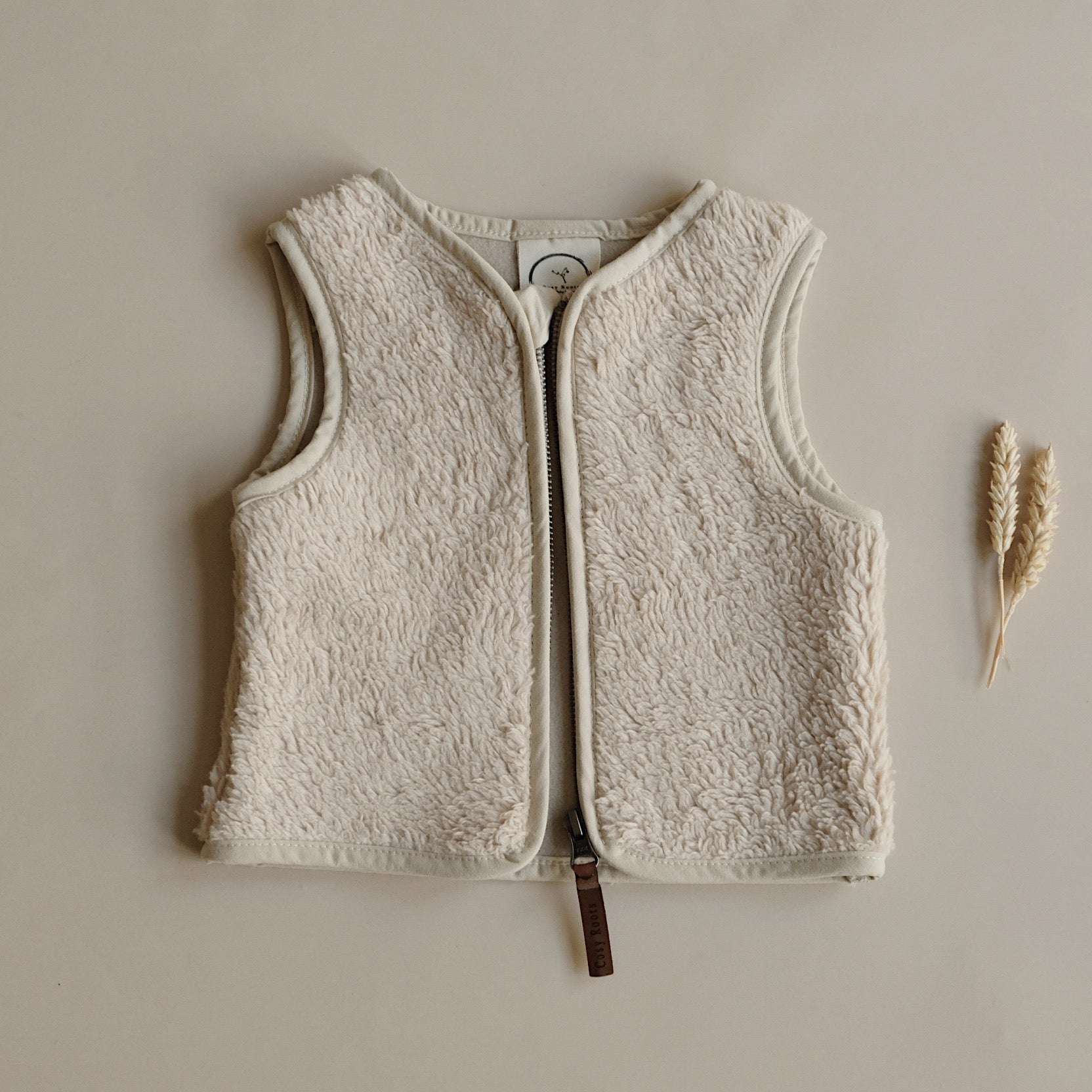 Organic Teddy Vest - Cream - SALE - Image 11