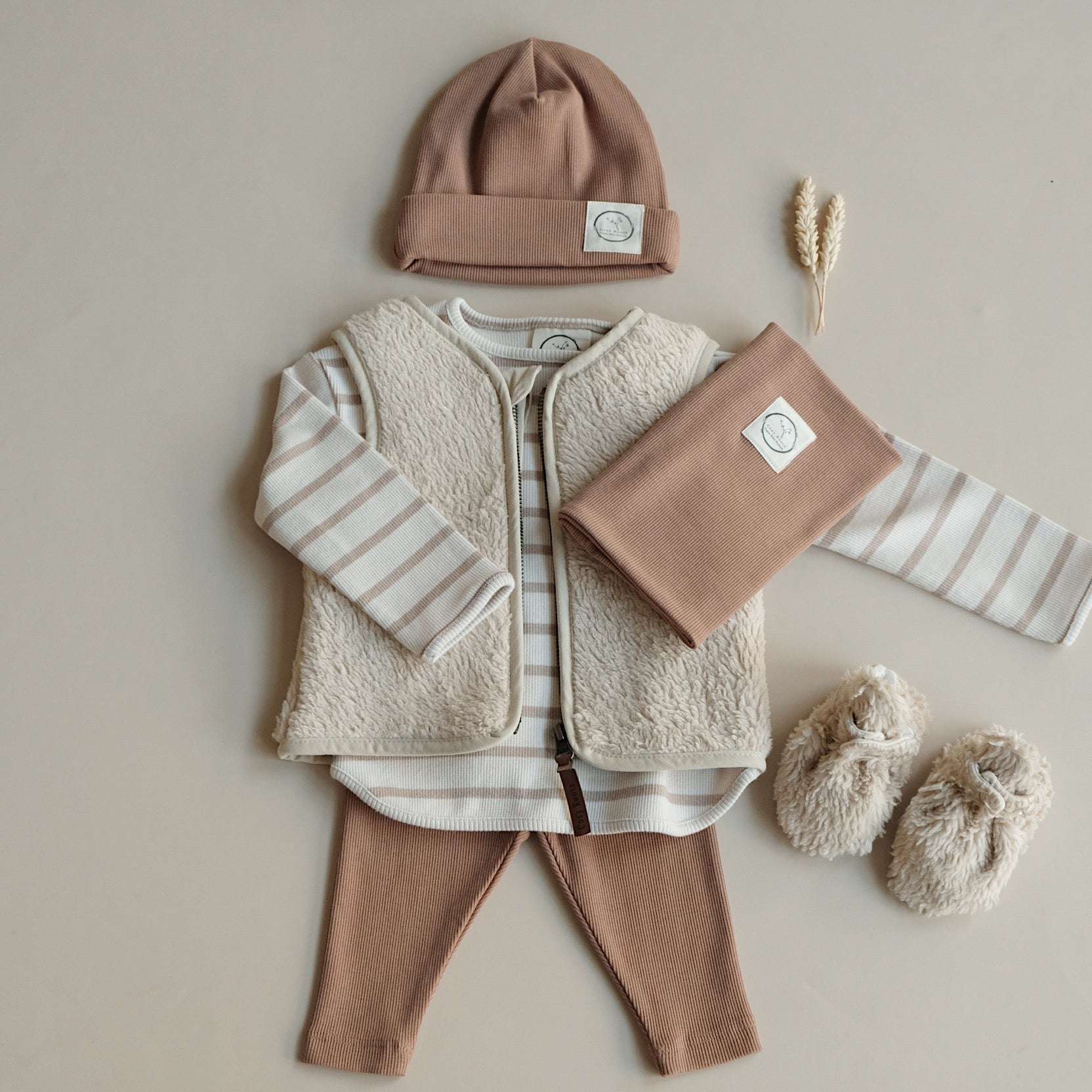 Organic Teddy Vest - Cream - SALE - Image 12