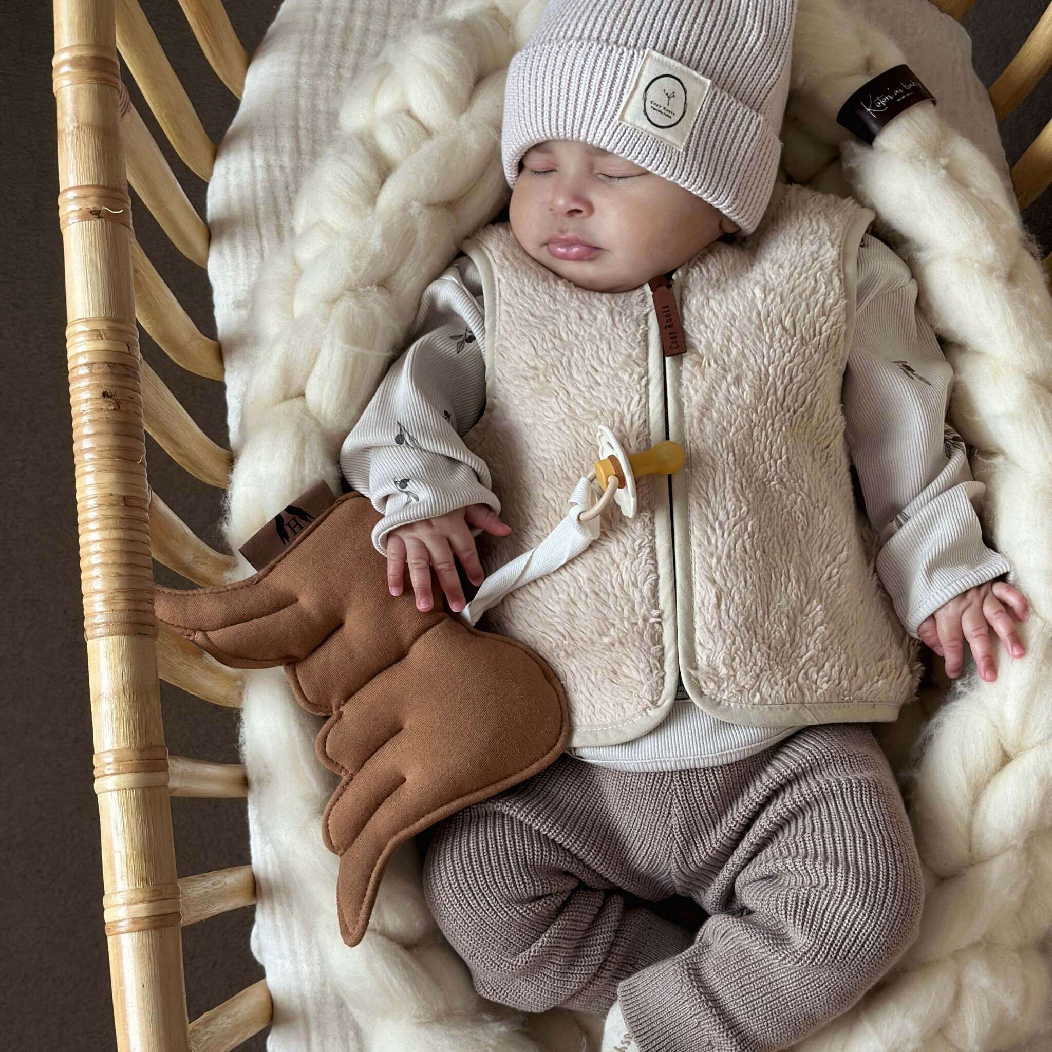 Organic Teddy Vest - Cream - SALE - Image 3