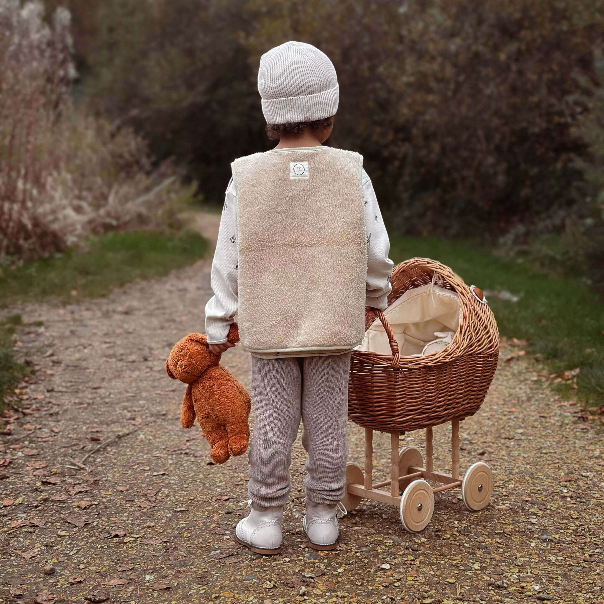 Organic Teddy Vest - Cream - SALE - Image 6