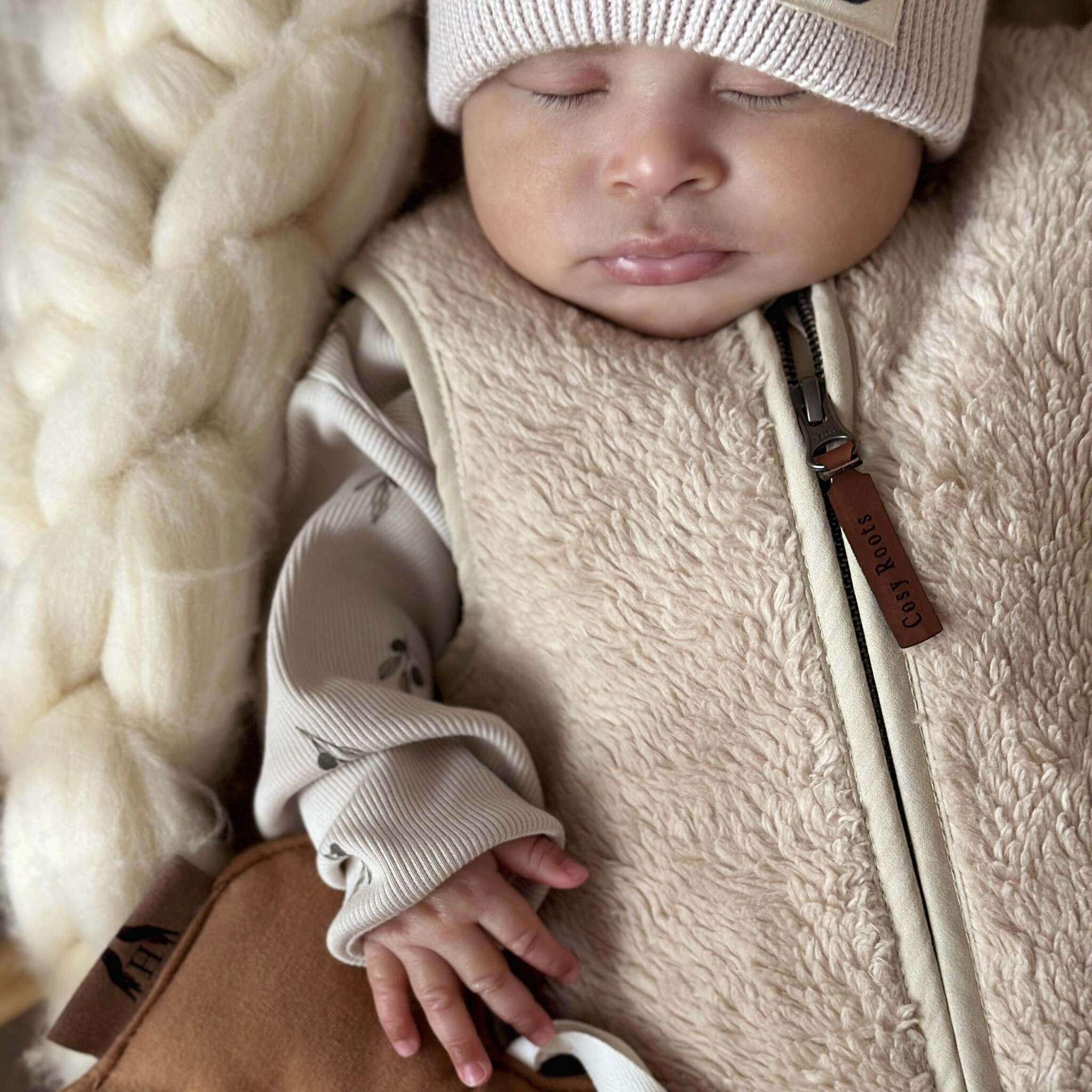 Organic Teddy Vest - Cream - SALE - Image 8