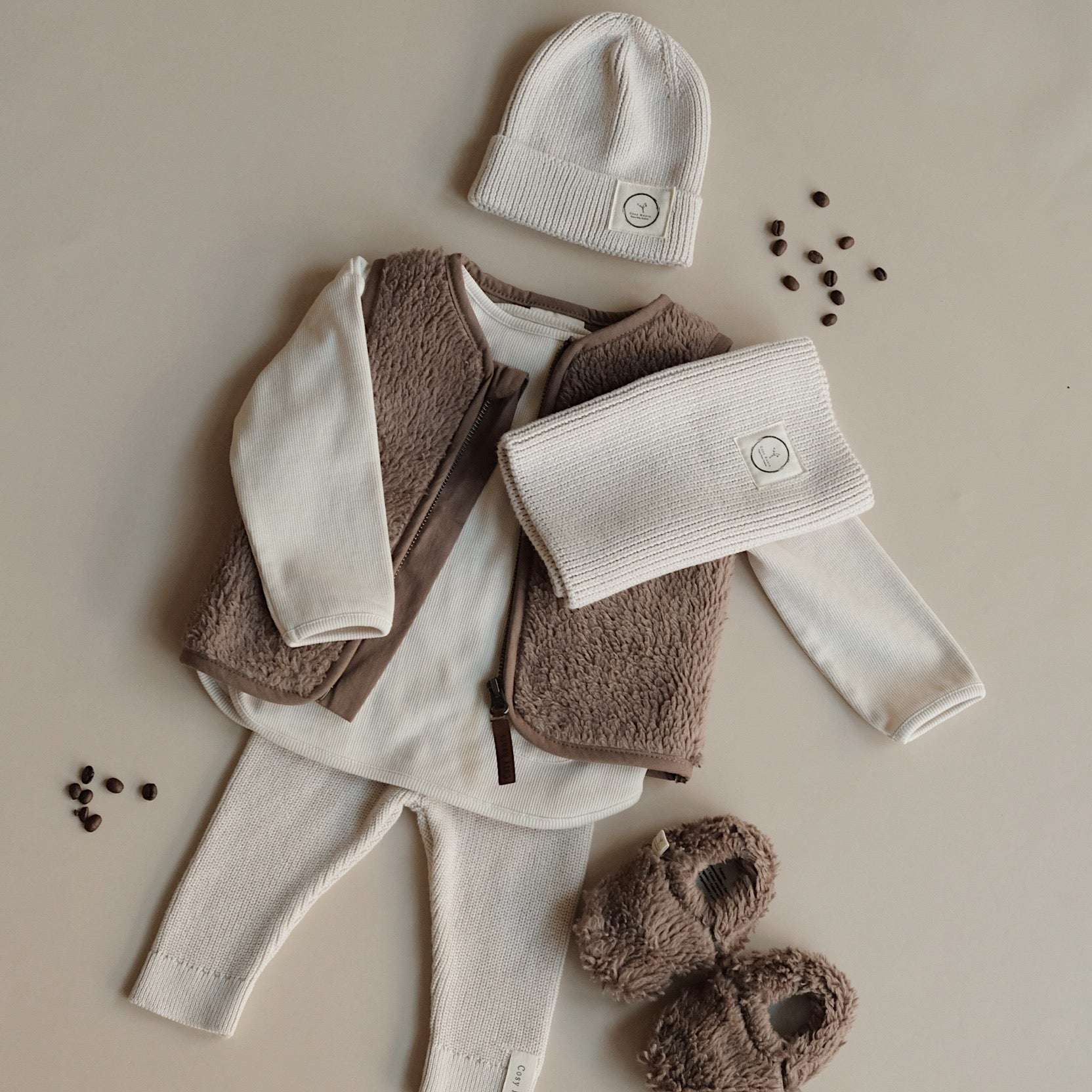 Organic Teddy Vest - Mocha - SALE - Image 10