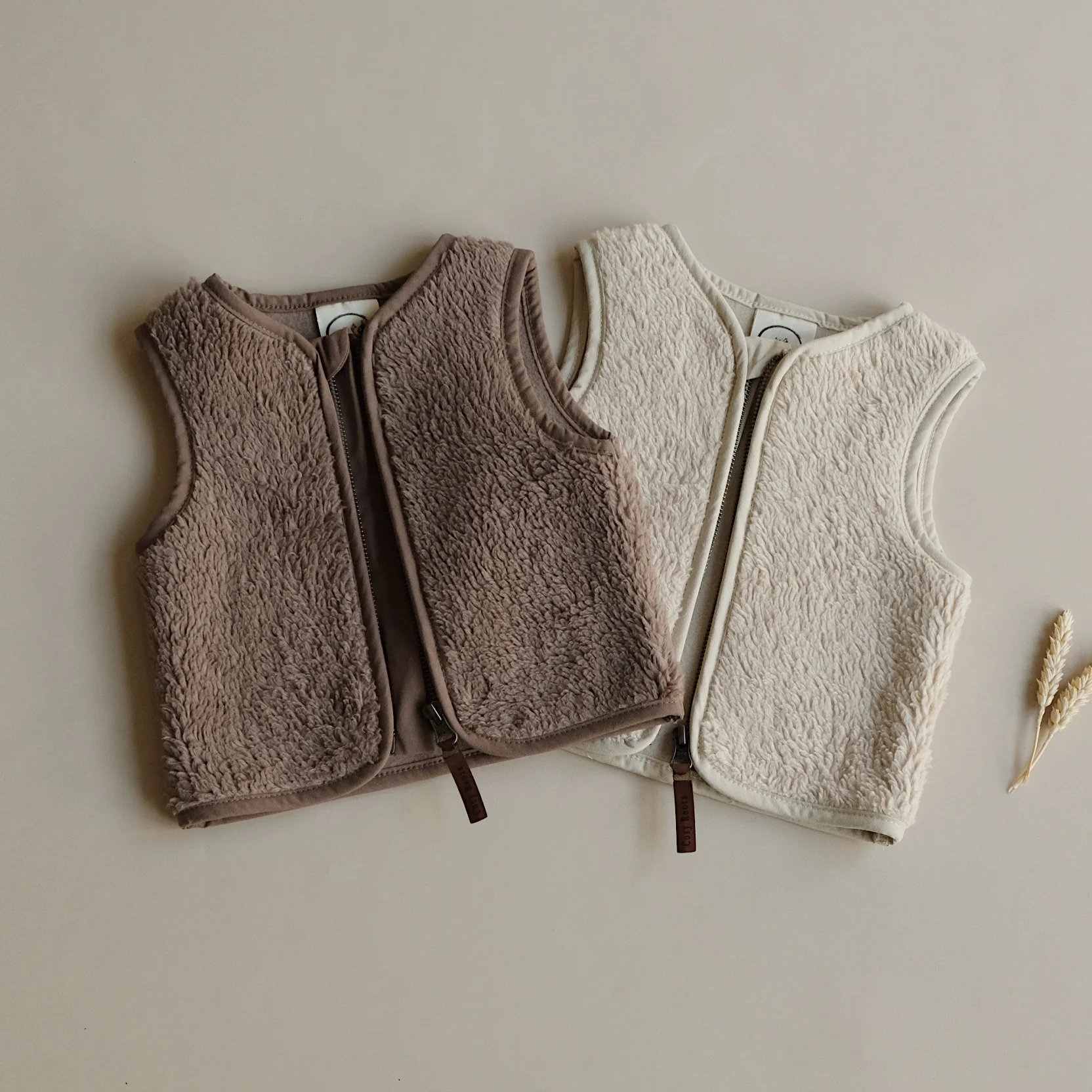 Organic Teddy Vest - Mocha - SALE - Image 13