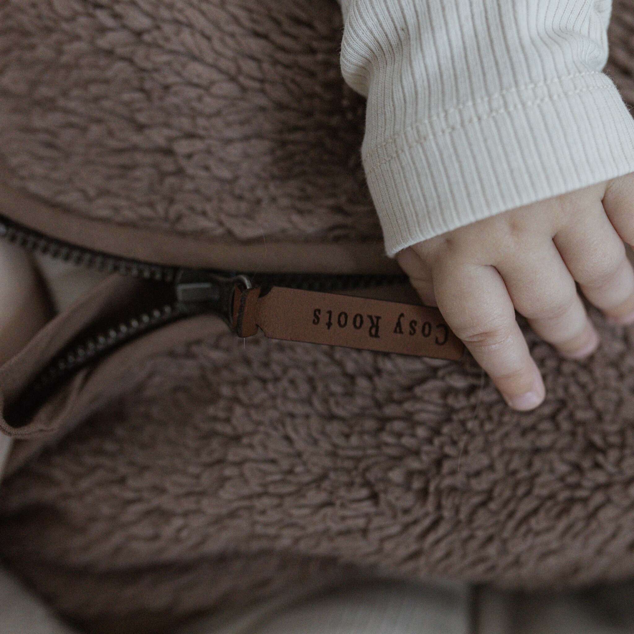 Organic Teddy Vest - Mocha - SALE - Image 3
