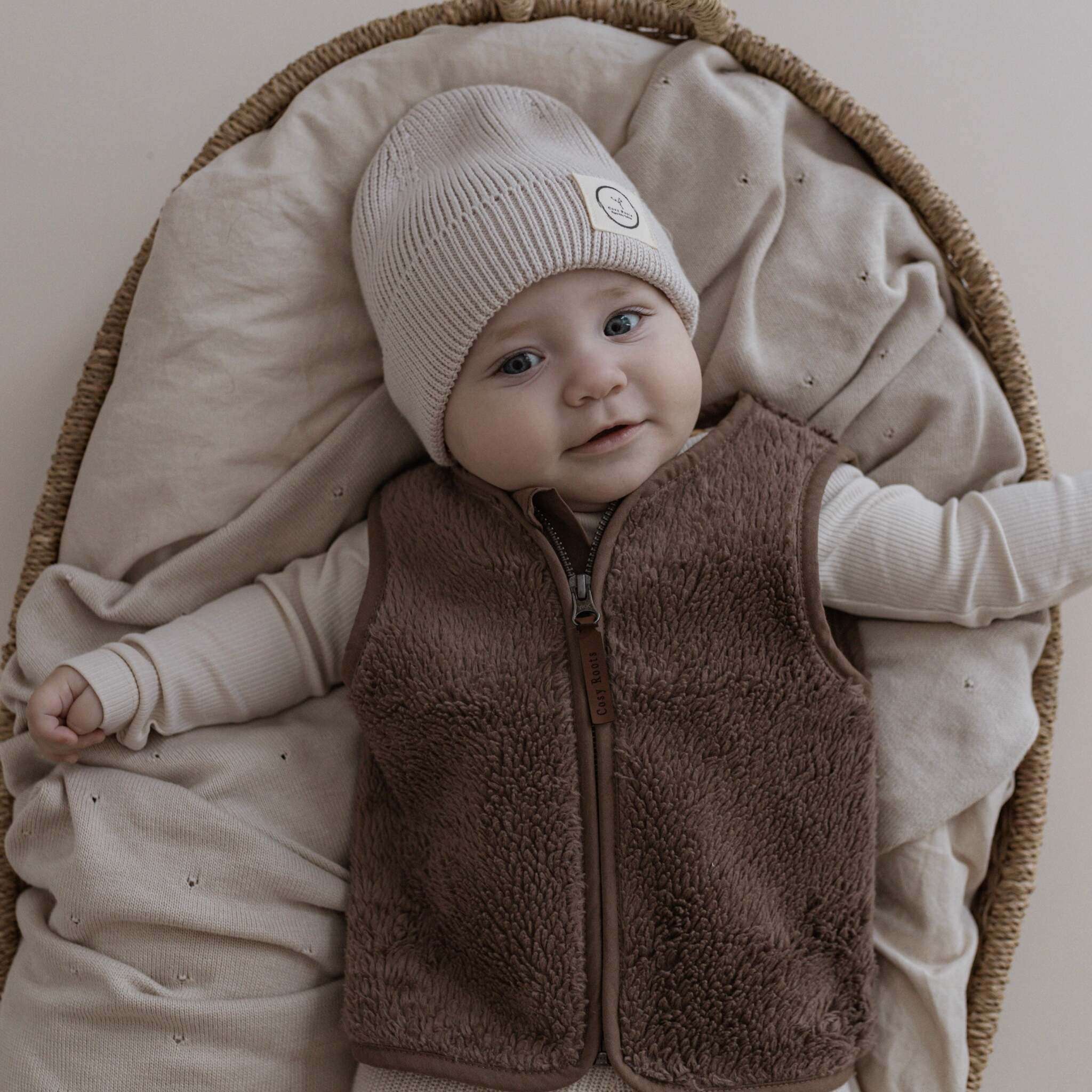 Organic Teddy Vest - Mocha - SALE - Image 8