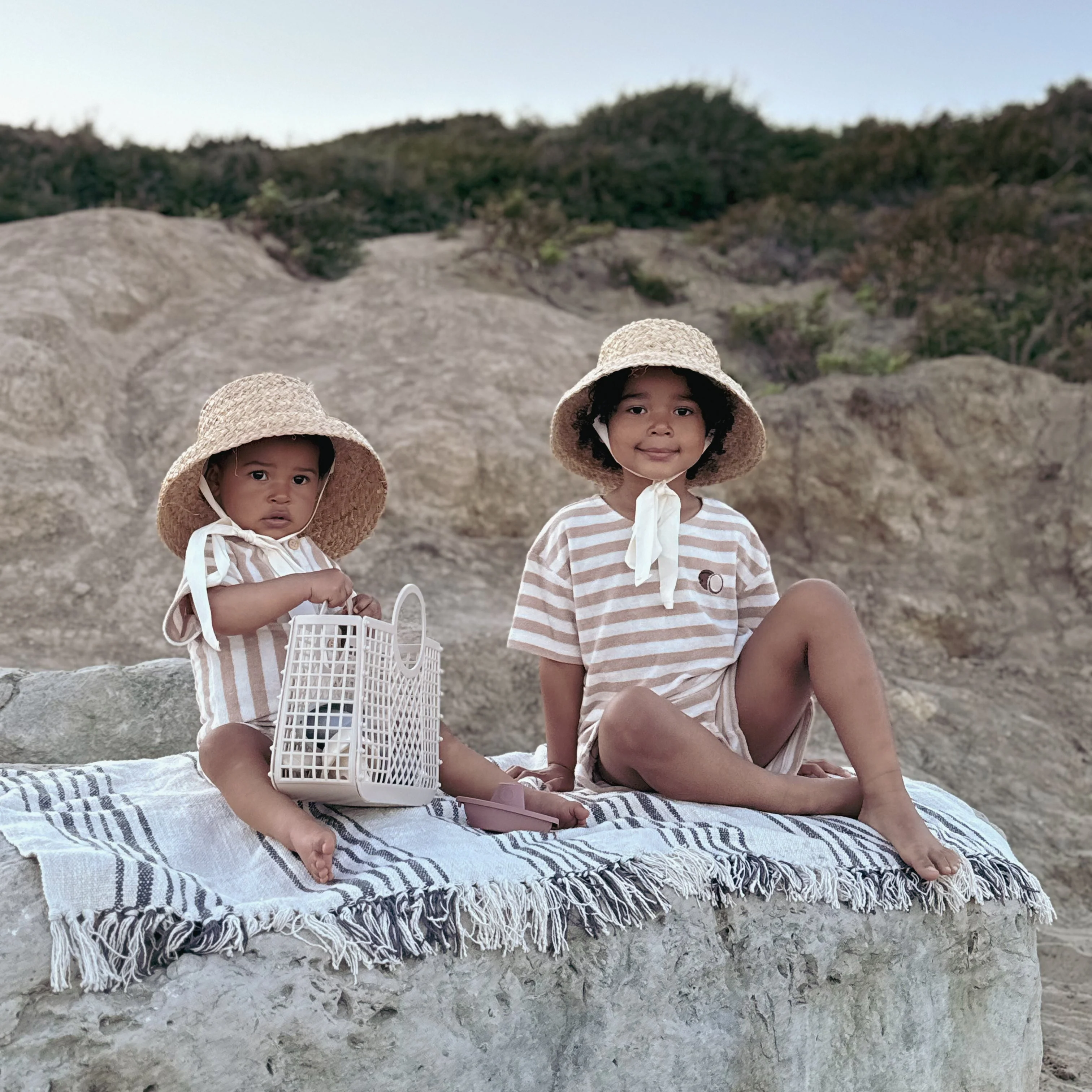 Organic Terry Shirt - Latte Striped - Image 5