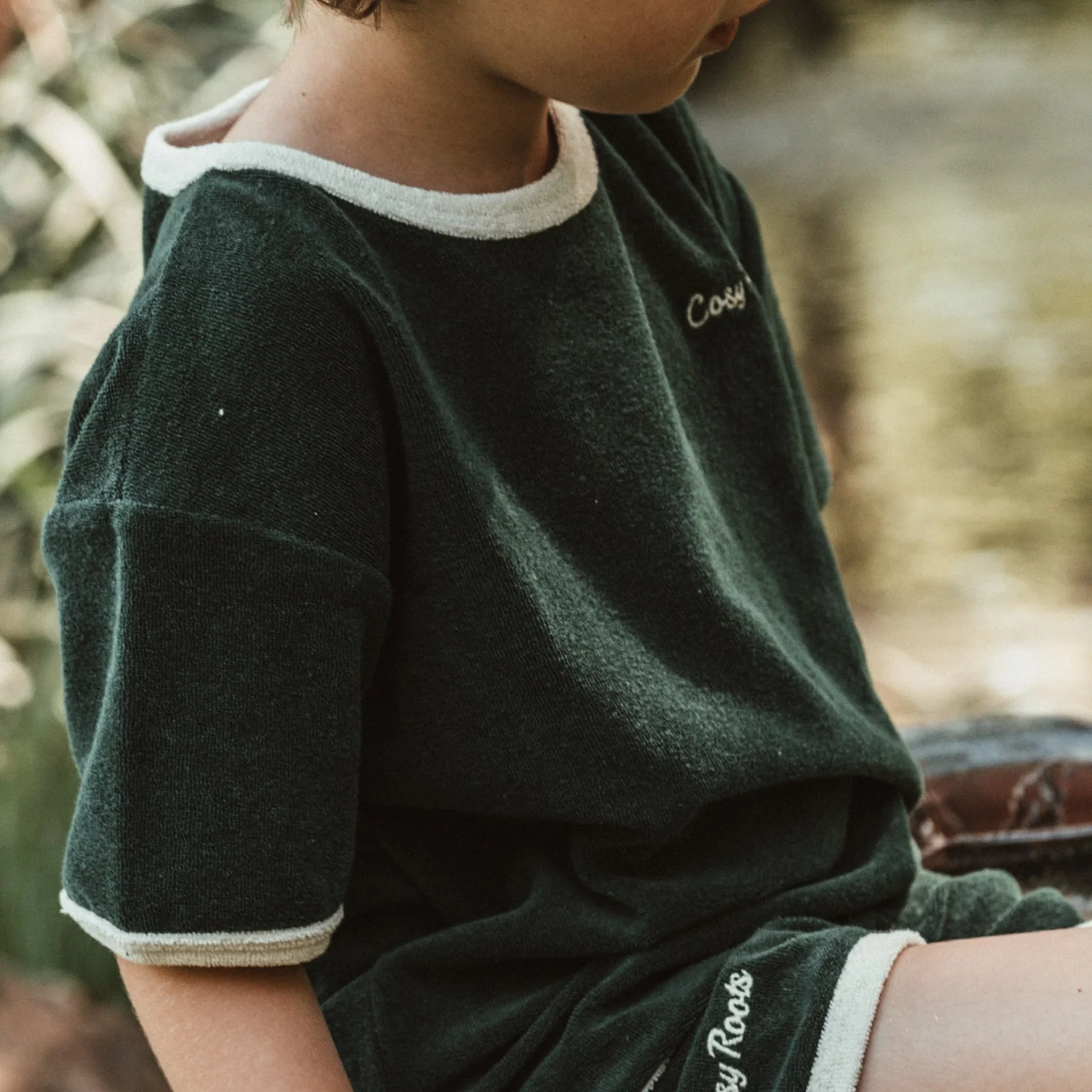 Organic Terry Shirt - Vintage Green - Image 3