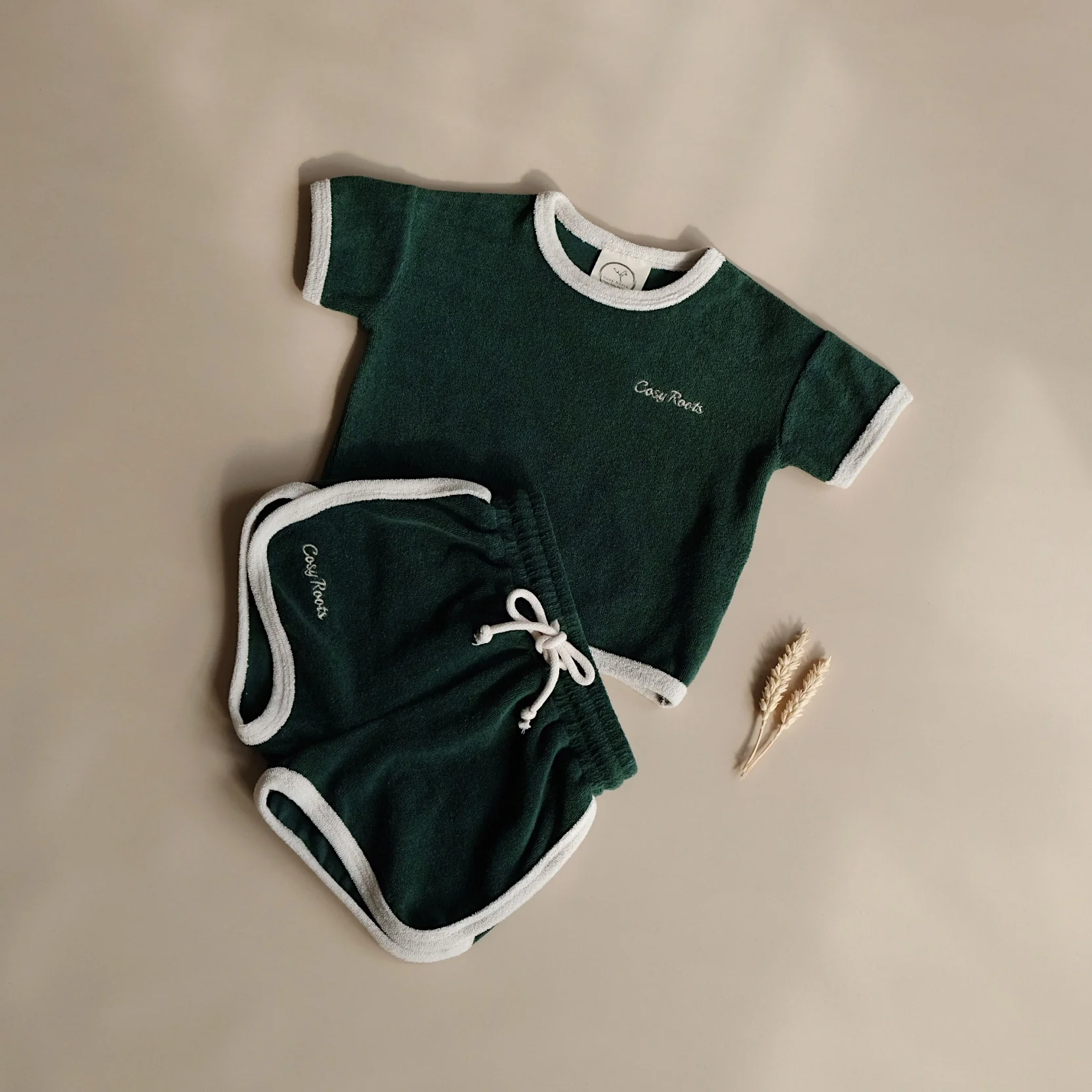 Organic Terry Shirt - Vintage Green - Image 6