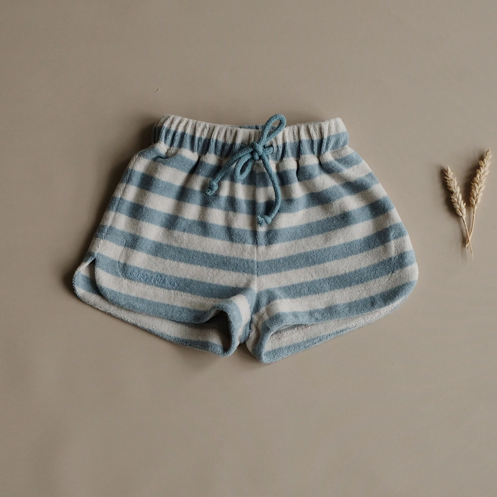 Organic Terry Shorts - Blue Striped - Image 8